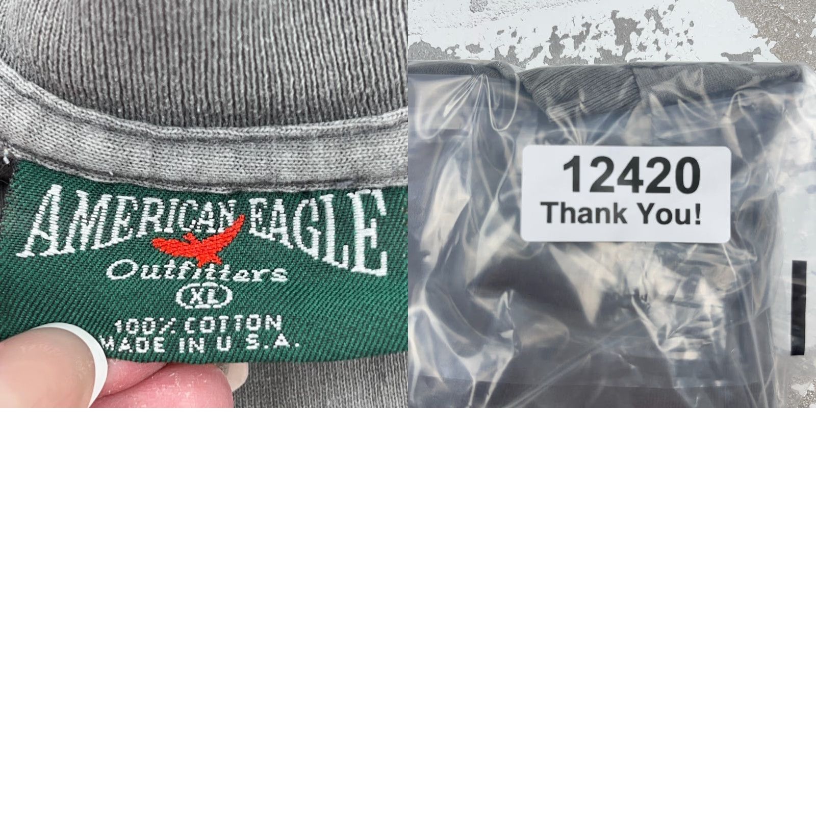 American Eagle Outfitters VINTAGE American Eagle Outfitters Shirt Men XL Gray Tee Single Stitch USA 90s Y2K 2000s Size US XL / EU 56 / 4 - 9 Thumbnail
