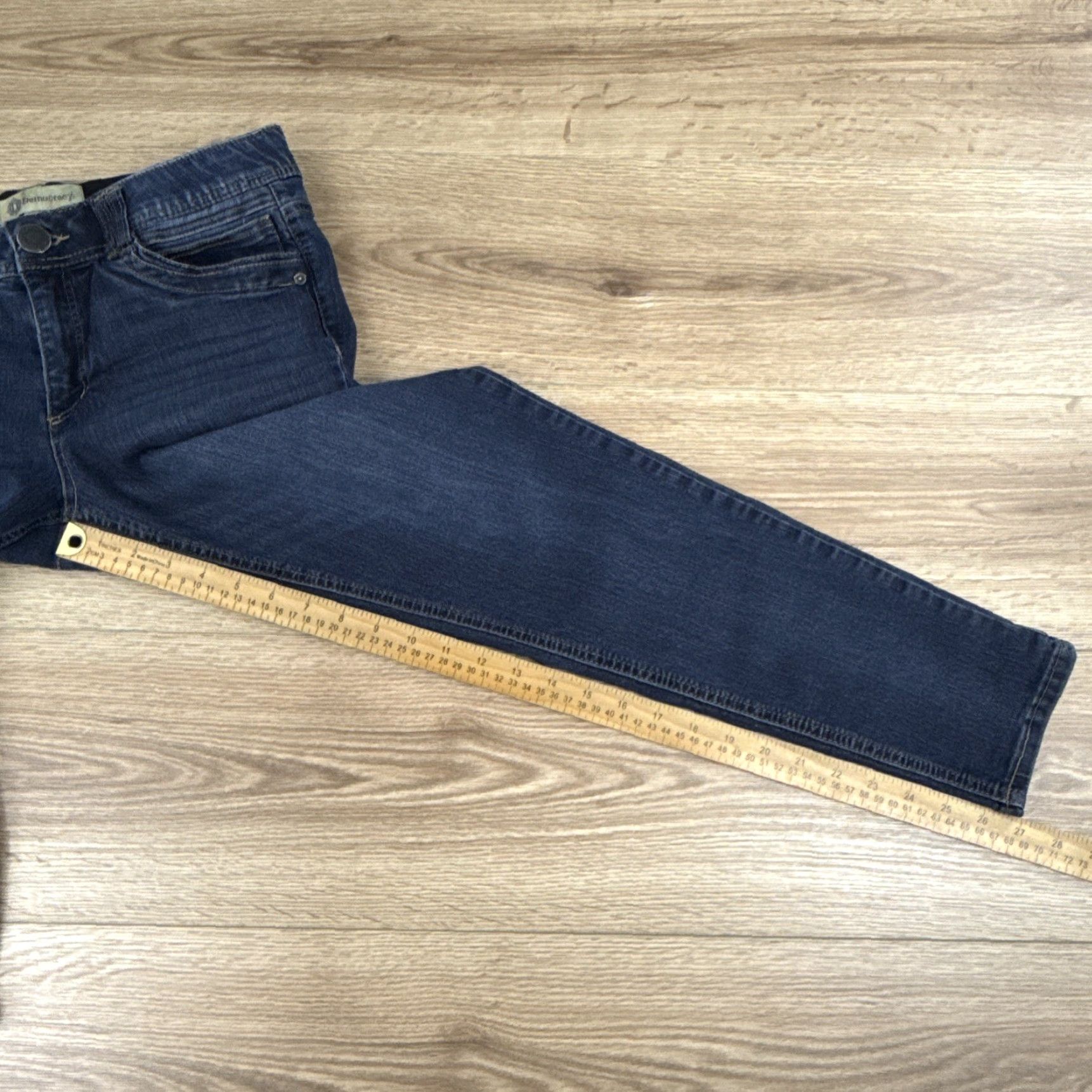 Vintage Democracy Jeans Denim Dark Wash Skinny Womens Size 10 Stretch 27in Inseam Bodies Mid Rise Blue Size 32" / US 10 / IT 46 - 7 Thumbnail