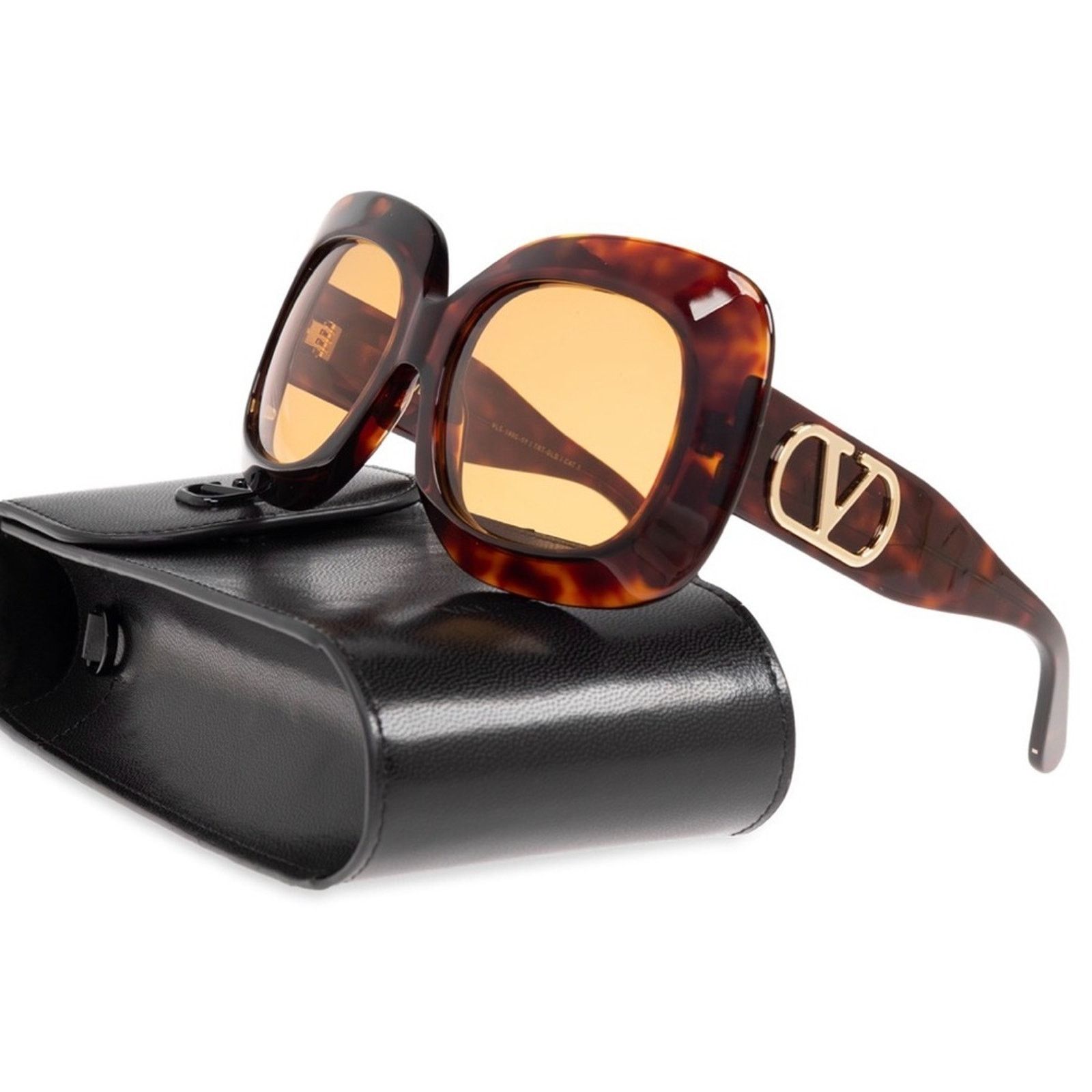 Valentino New! Valentino VLS 180C Tortoise Shell Oversized Sunglasses Size ONE SIZE - 2 Thumbnail