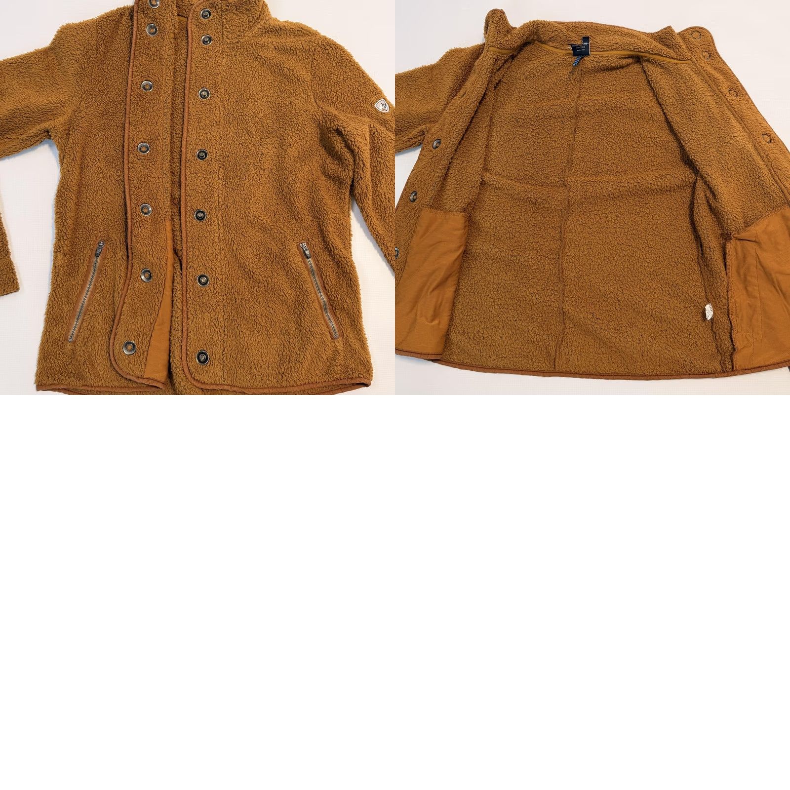 Vintage Kuhl Jacket Womens Small Brown Sherpa Fleece Snap Front High Collar Pockets Size S / US 4 / IT 40 - 9 Thumbnail