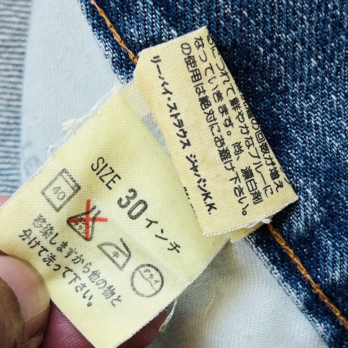 Levi's Vintage Levi's 502XX Big E Distressed Cut Selvedge Jeans J22 Size US 30 / EU 46 - 20 Thumbnail
