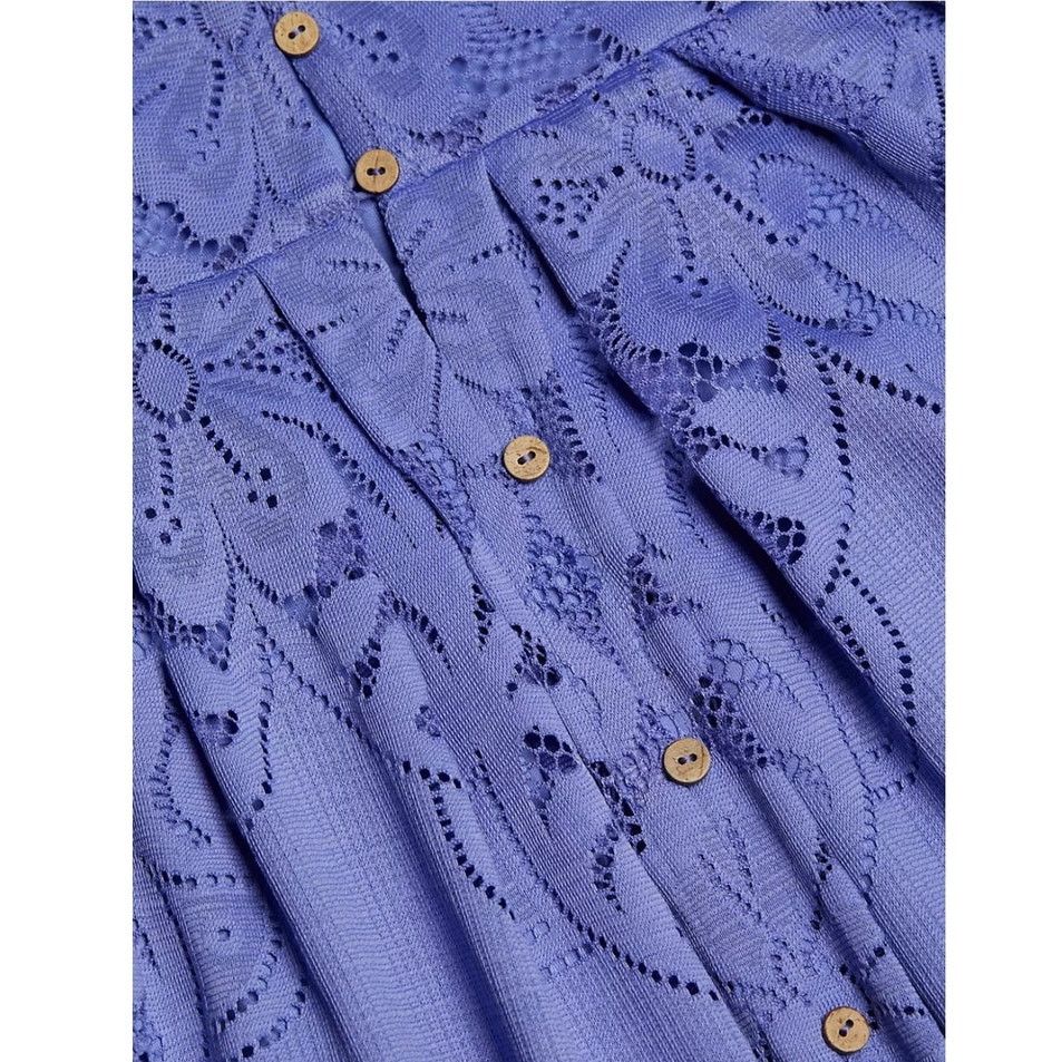 Free People New FREE PEOPLE Shadow Dance Midi Dress $198 X-SMALL Blue Size XS / US 0-2 / IT 36-38 - 5 Thumbnail