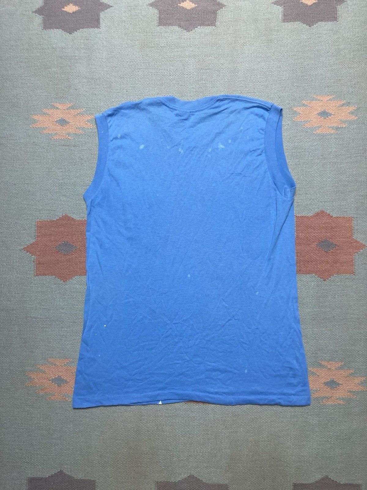 Vintage Vintage 80s pocket t shirt blank light blue paint soft large Size US L / EU 52-54 / 3 - 8 Thumbnail