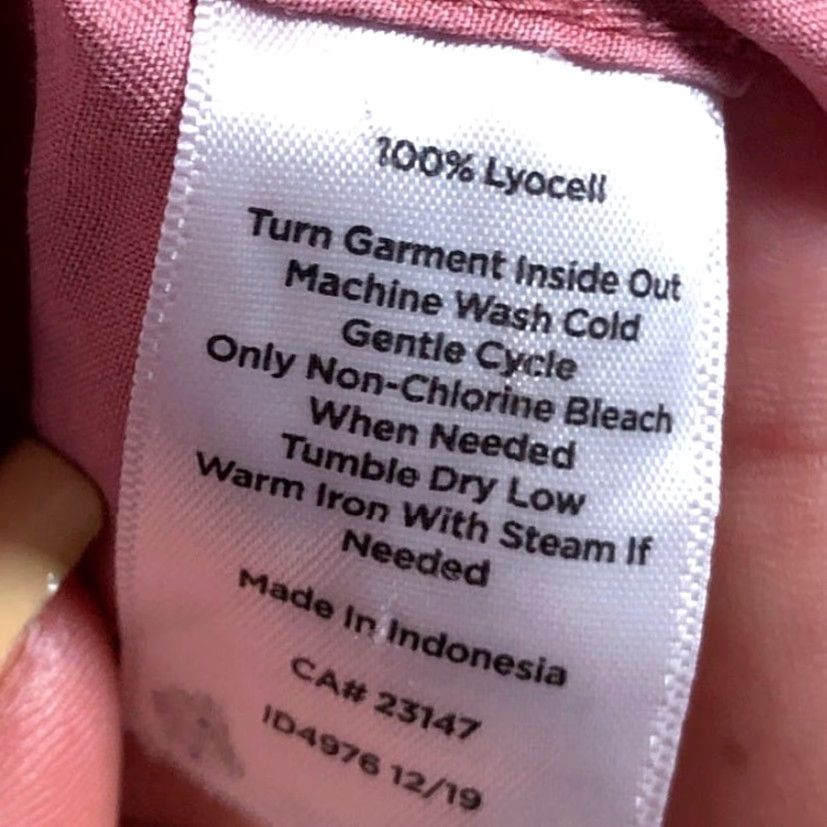 Talbots Talbots Womens Shirt Pink Collared Button-Down Roll Tab Sleeve 100% Lyocell M Size M / US 6-8 / IT 42-44 - 7 Thumbnail