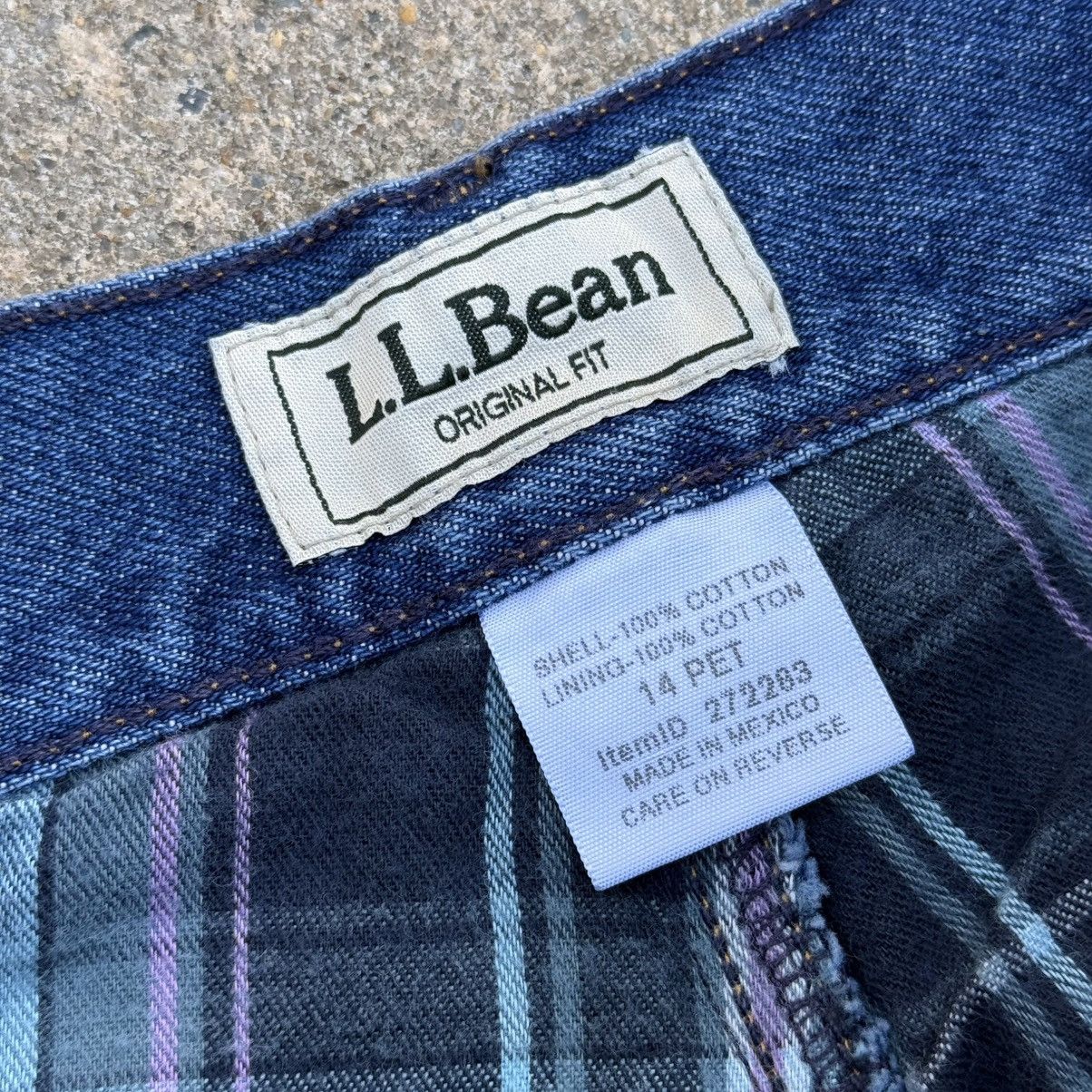 L.L. Bean × Vintage Vintage L.L. Bean Original Fit Flannel Lined Jeans 14 PET Size 32" / US 10 / IT 46 - 4 Thumbnail