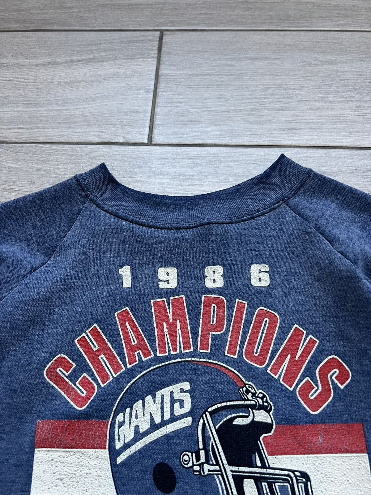 NFL Vintage 1986 Faded New York Giants NFL Super Sweatshirt Size US M / EU 48-50 / 2 - 7 Thumbnail