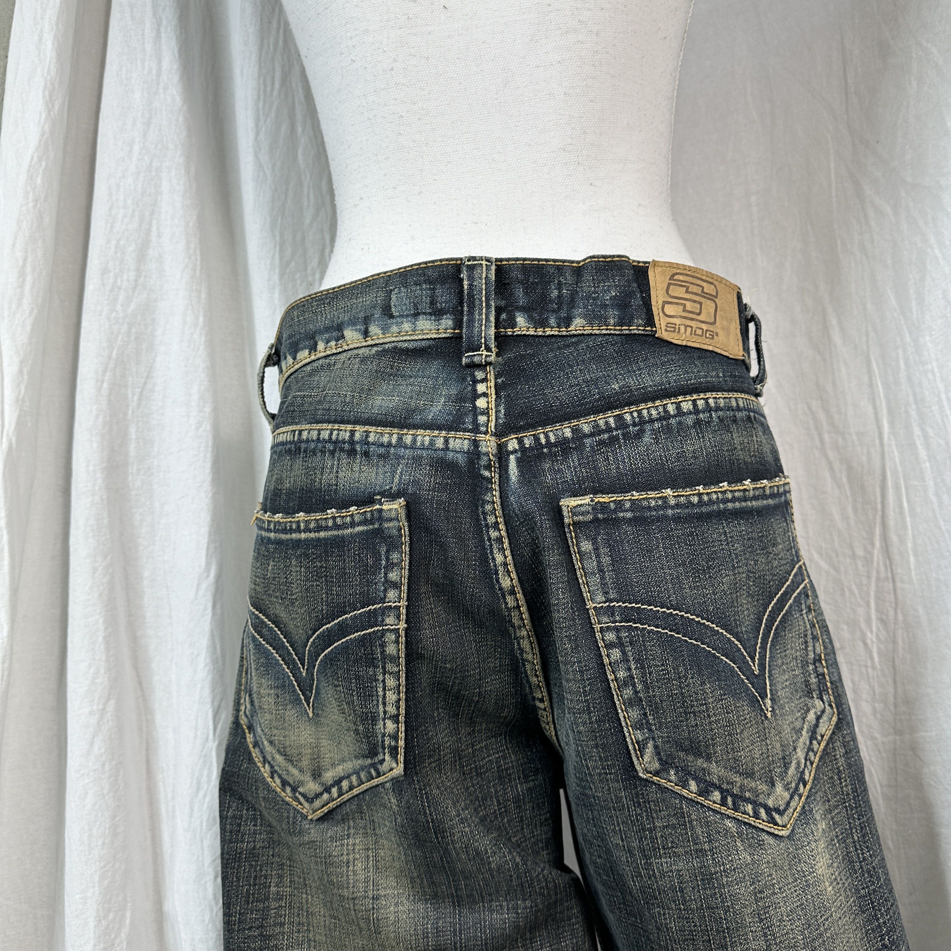 Vintage Vintage Flared Rotten Green Jeans Size 31" - 5 Thumbnail