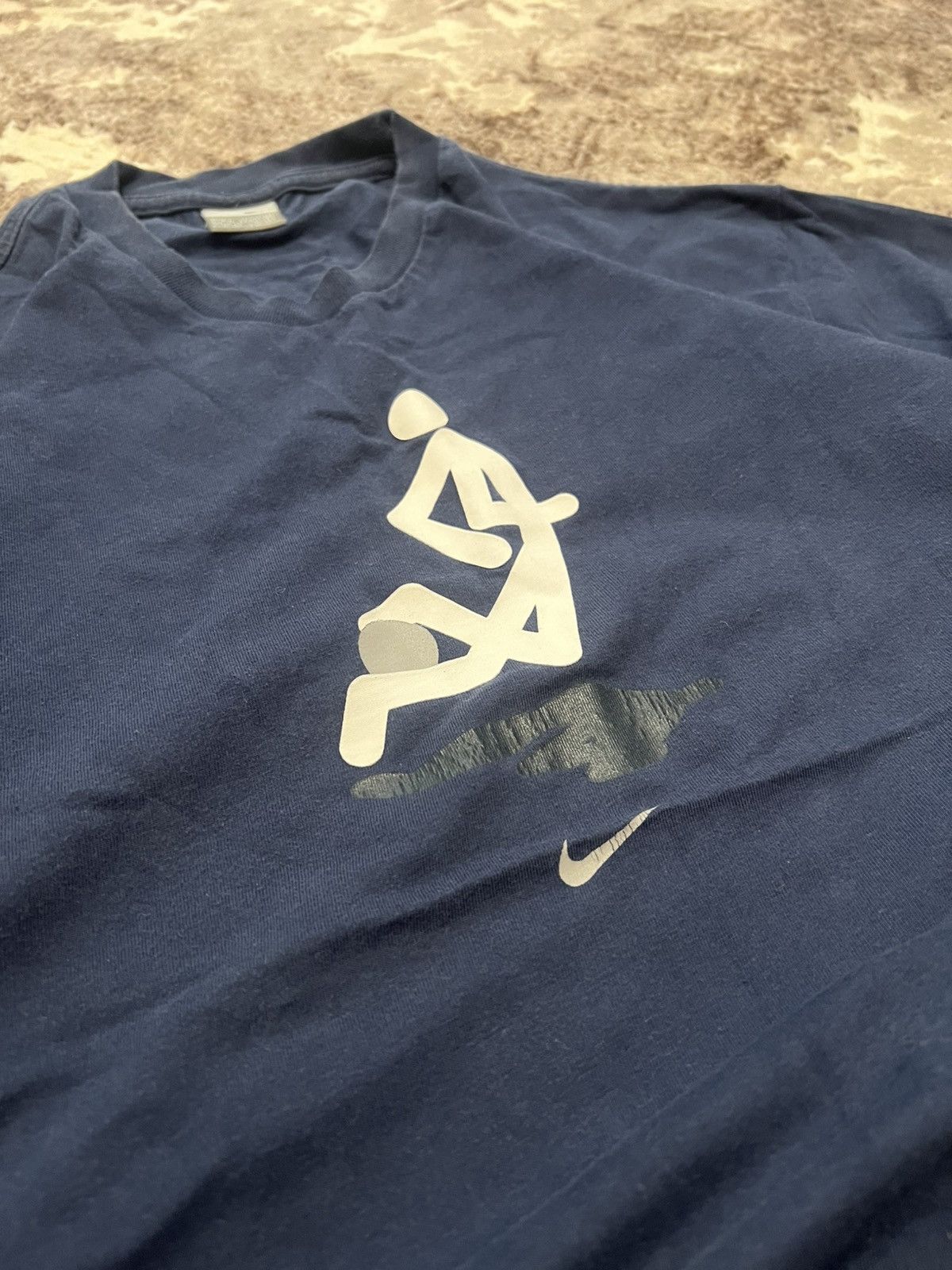 Nike × Vintage Vintage 90s Nike Swoosh logo Baggy t shirt Size US L / EU 52-54 / 3 - 3 Thumbnail
