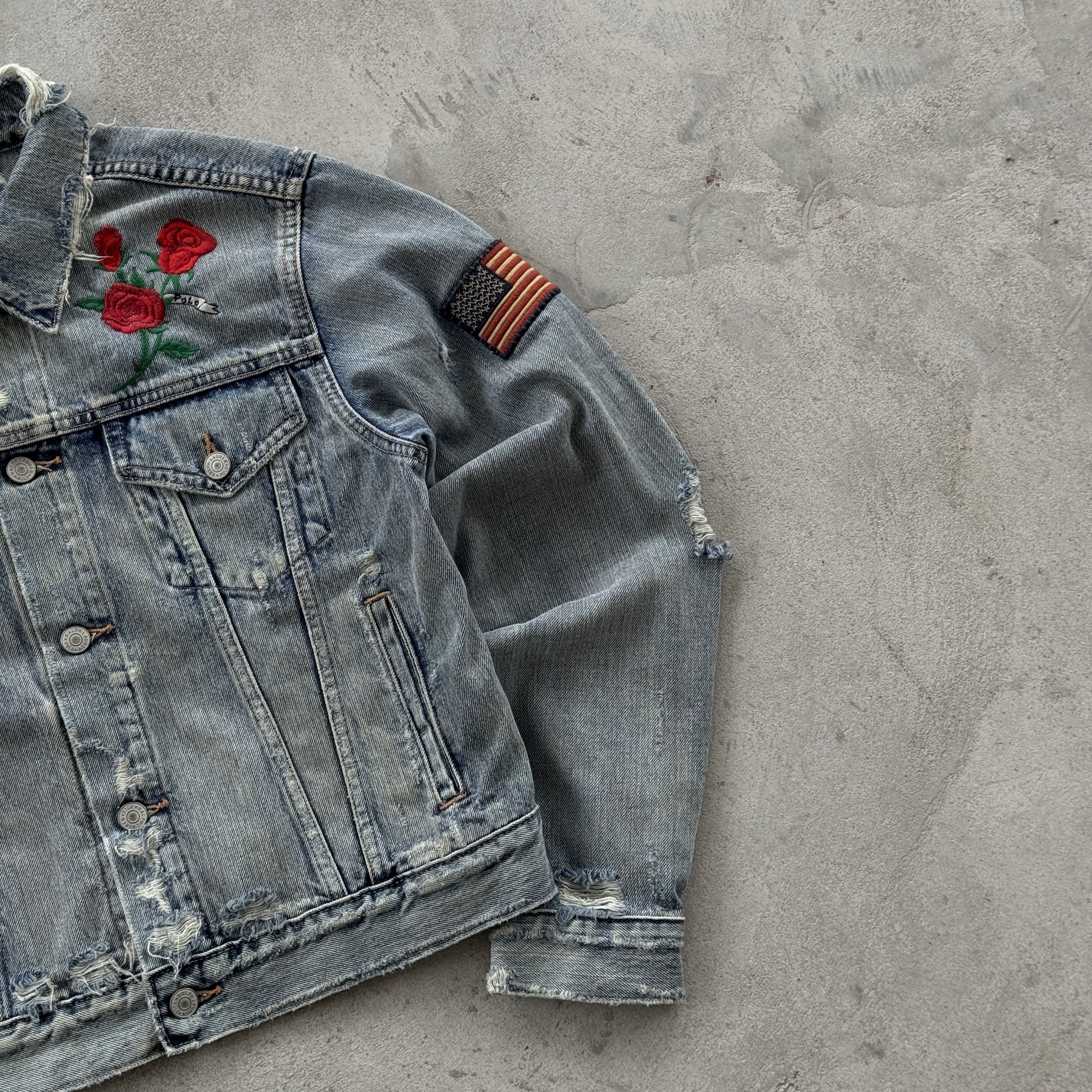Polo Ralph Lauren Vintage Polo Ralph Lauren Distressed Denim Tracker Jacket Size M / US 6-8 / IT 42-44 - 3 Thumbnail