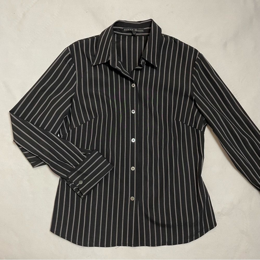 Other Jenne Maag Black White Striped Long Sleeve Shirt Size L Size L / US 10 / IT 46 - 5 Thumbnail