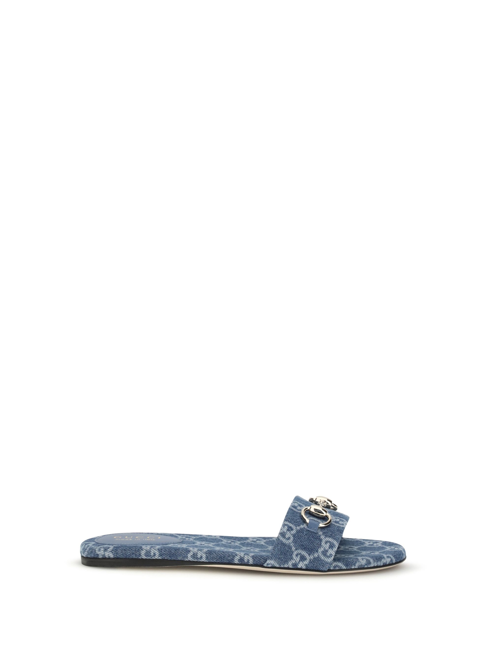 Gucci GG denim slider Sandals Size US 6.5 / IT 36.5 - 1 Thumbnail