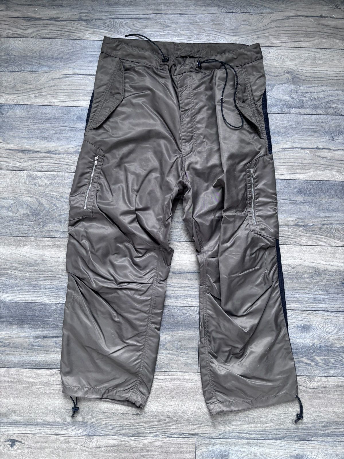 image of Random Identities Brown Berlin Baggies Cargo Pants in Green, Men's (Size 32)