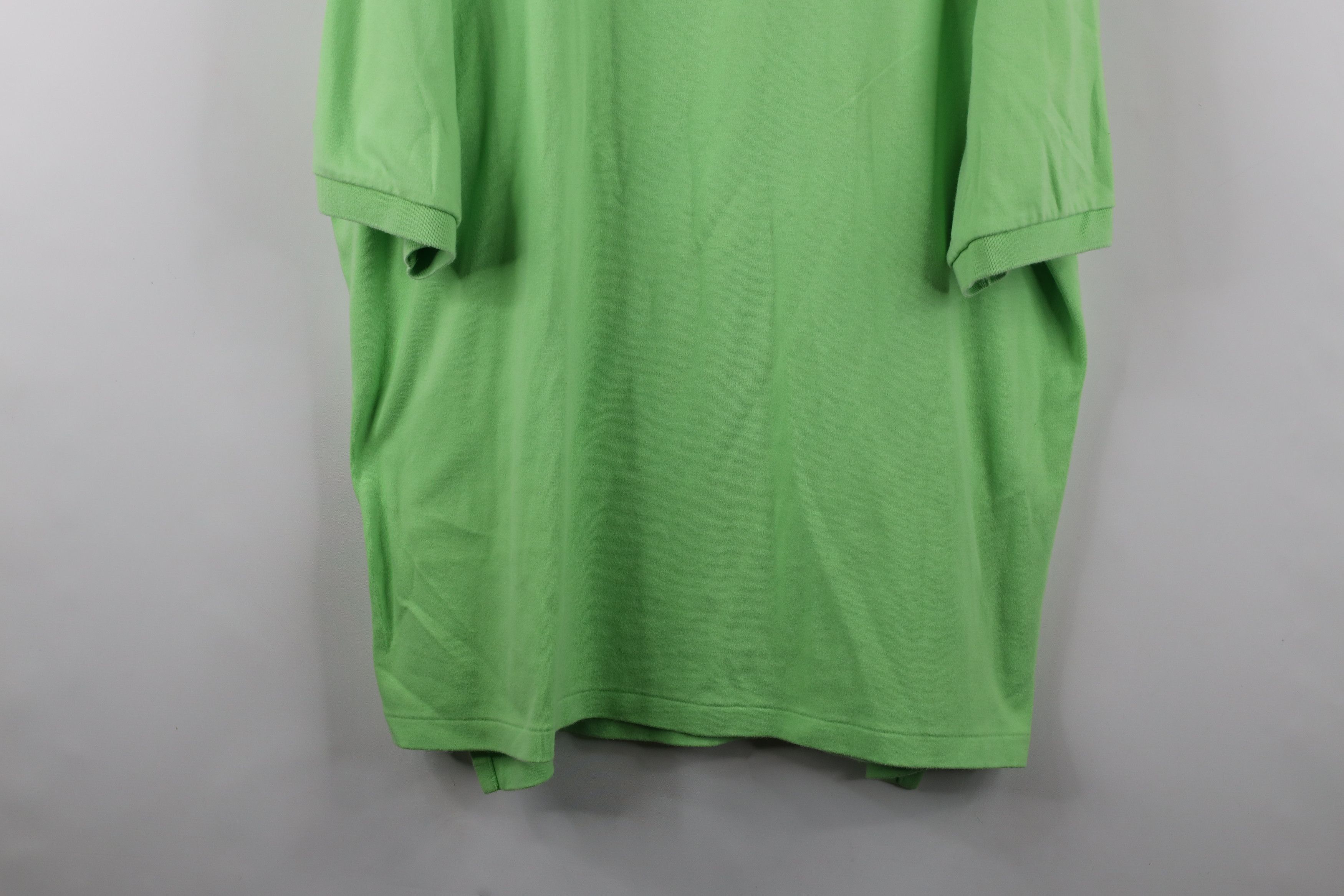 Ralph Lauren × Vintage Vintage 90s Ralph Lauren Cotton Touch Polo Shirt Lime Green Size US XL / EU 56 / 4 - 3 Thumbnail
