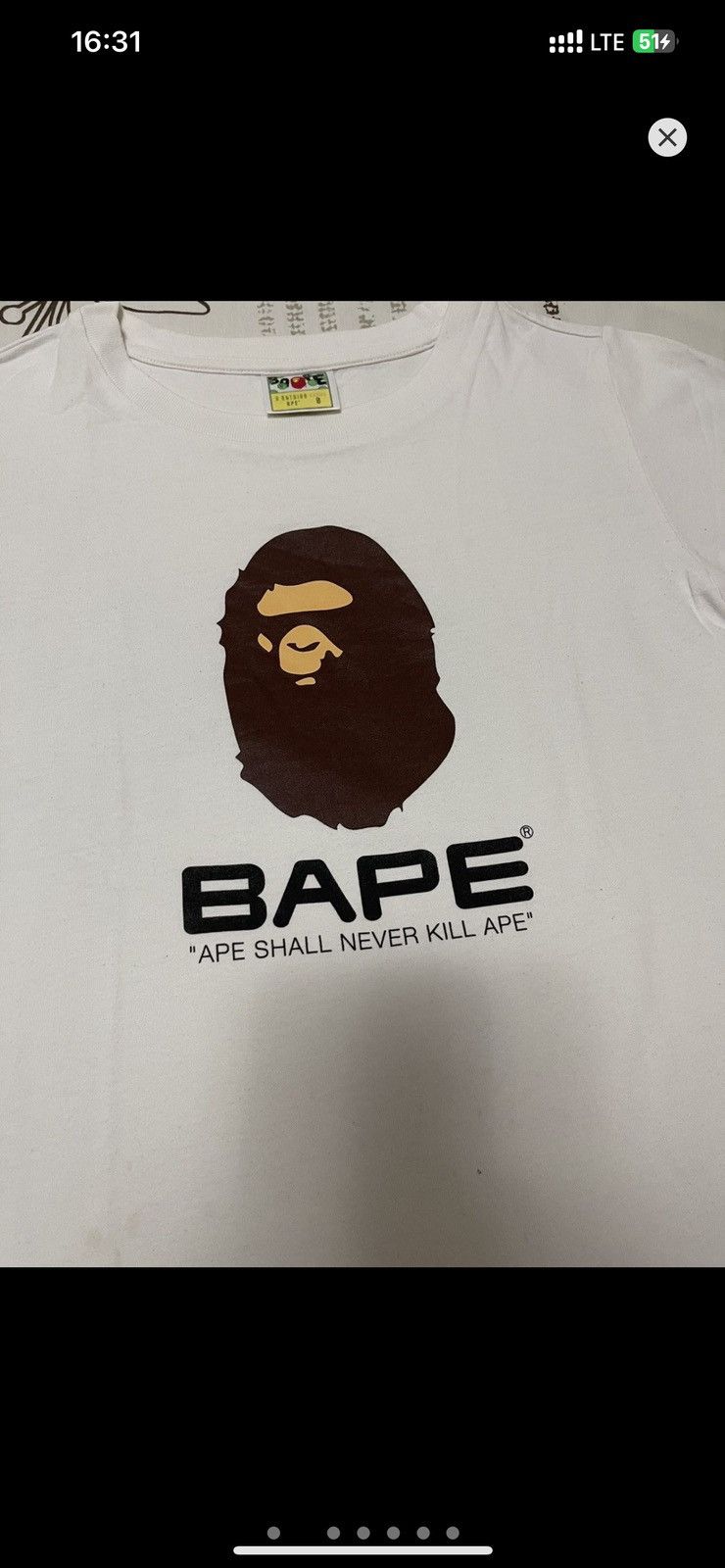 Bape Bape OG Classic Ape Head Logo Tee Size US S / EU 44-46 / 1 - 2 Thumbnail
