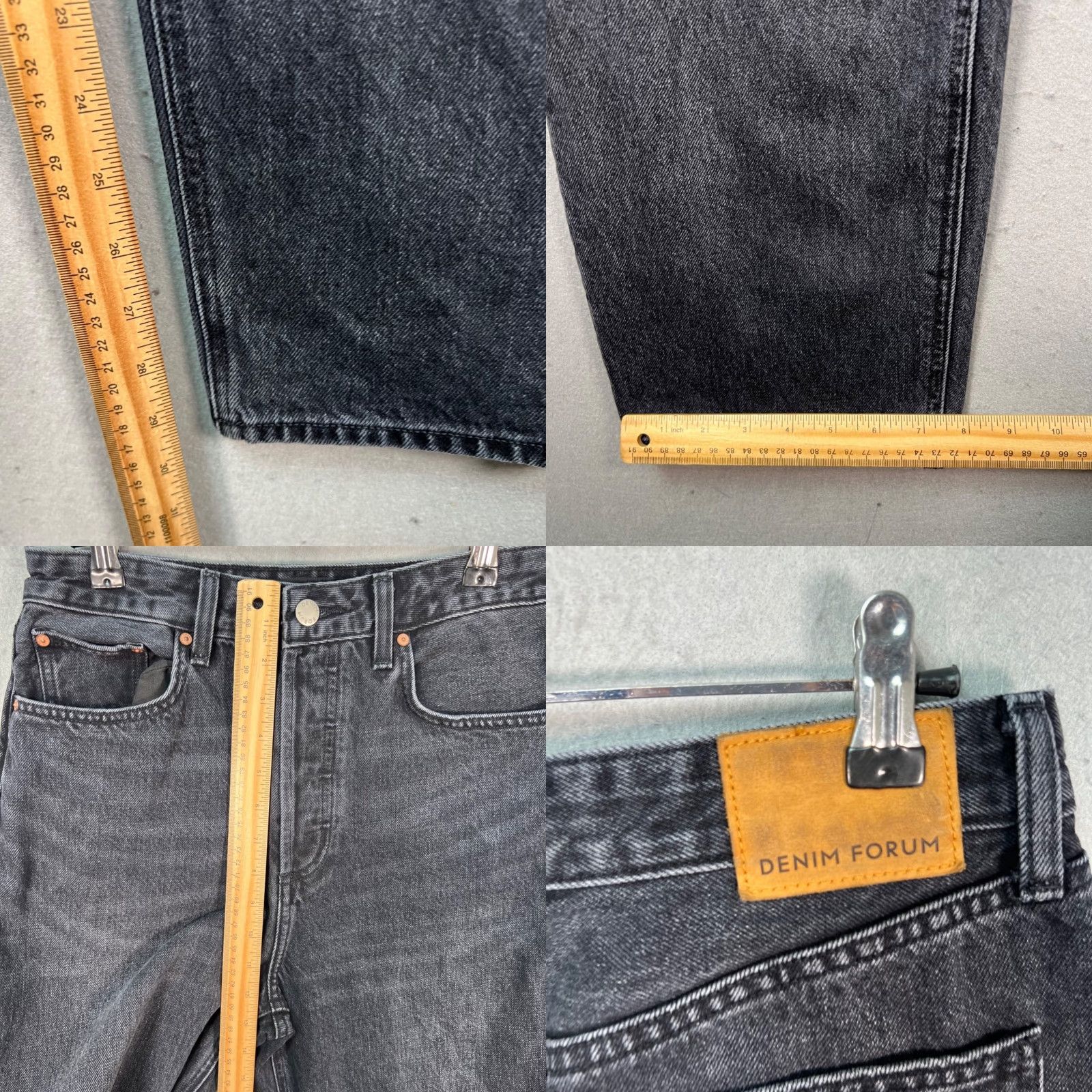 Vintage Denim Forum Jeans Womens Size 28 High Rise Curve 5-Pocket Straight Black Denim Cotton Size 28" / US 6 / IT 42 - 8 Thumbnail