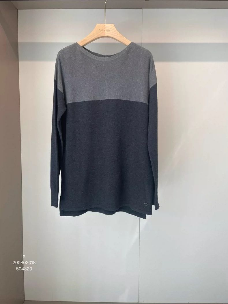 Loro Piana LORO PIANA Black and blue gray goat cashmere sweater Size XL / US 12-14 / IT 48-50 - 1 Thumbnail