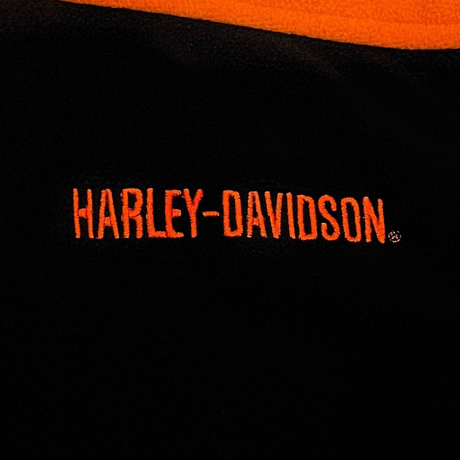 Harley Davidson Harley-Davidson Black Fleece Quarter-Zip w/ Orange Stripes Size US L / EU 52-54 / 3 - 4 Thumbnail