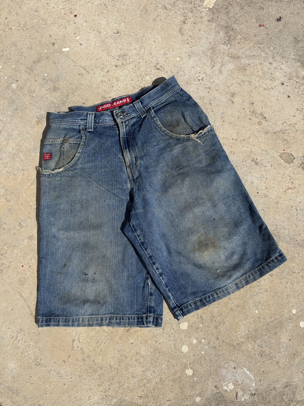 JNCO Vtg Jnco Flame skull Jort Size US 32 / EU 48 - 25 Thumbnail