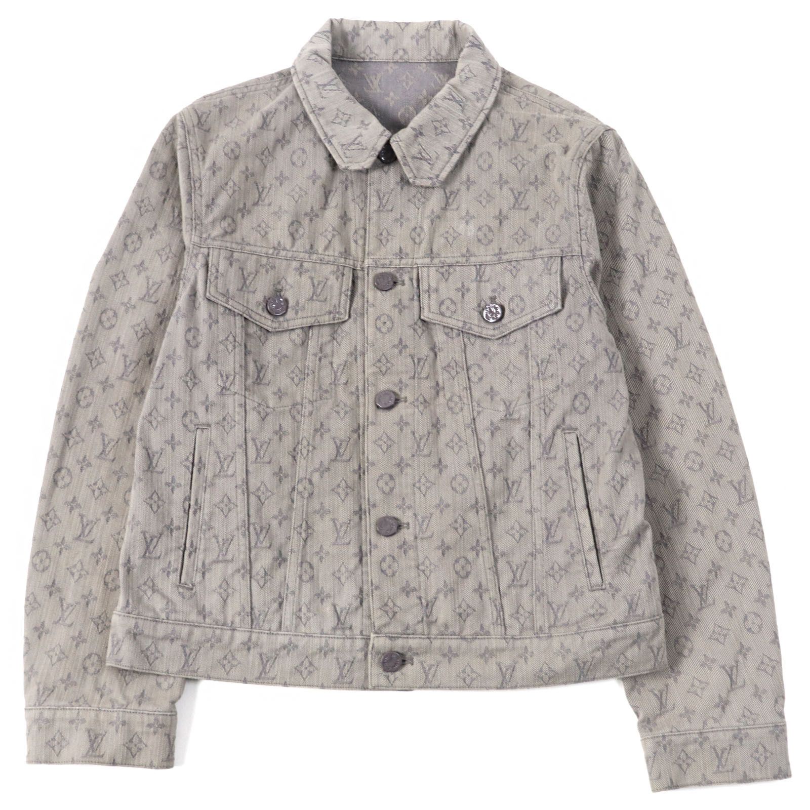 Louis Vuitton Louis Vuitton Louis Vuitton Monogram Cotton Polyester Denim Jacket Cotton Outerwear HHA21W DUTY FREE for USA Size ONE SIZE - 1 Thumbnail