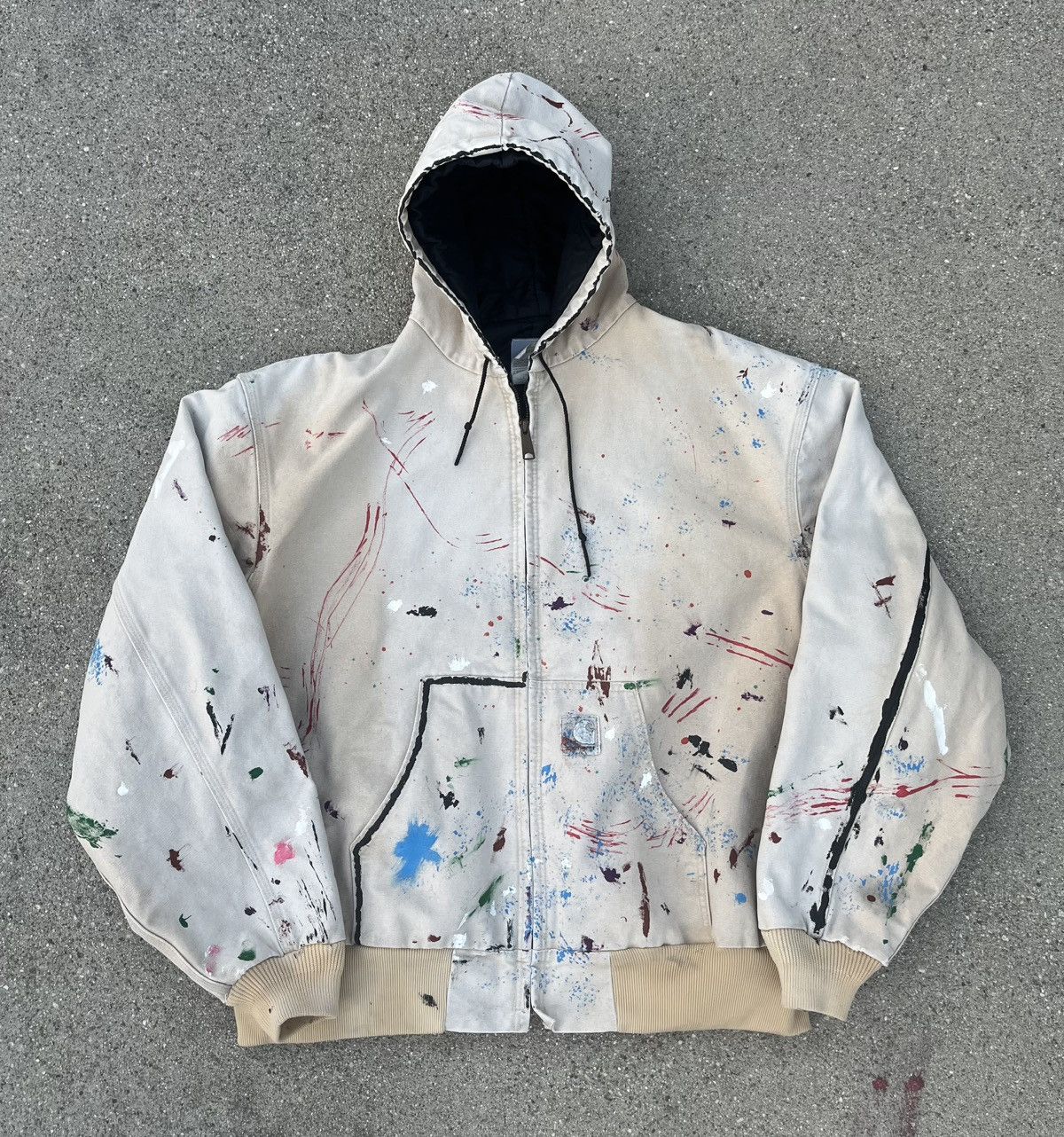 Carhartt Vintage Carhartt Jacket Hoodie Sun Faded Distressed Thermal Size US XXL / EU 58 / 5 - 1 Thumbnail