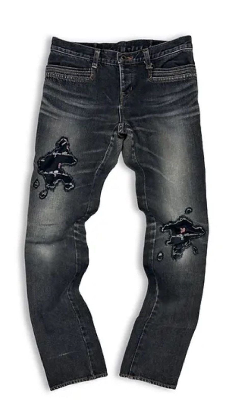 image of Hysteric Glamour Skull Denim Unqiue Wash in Black, Men's (Size 29)