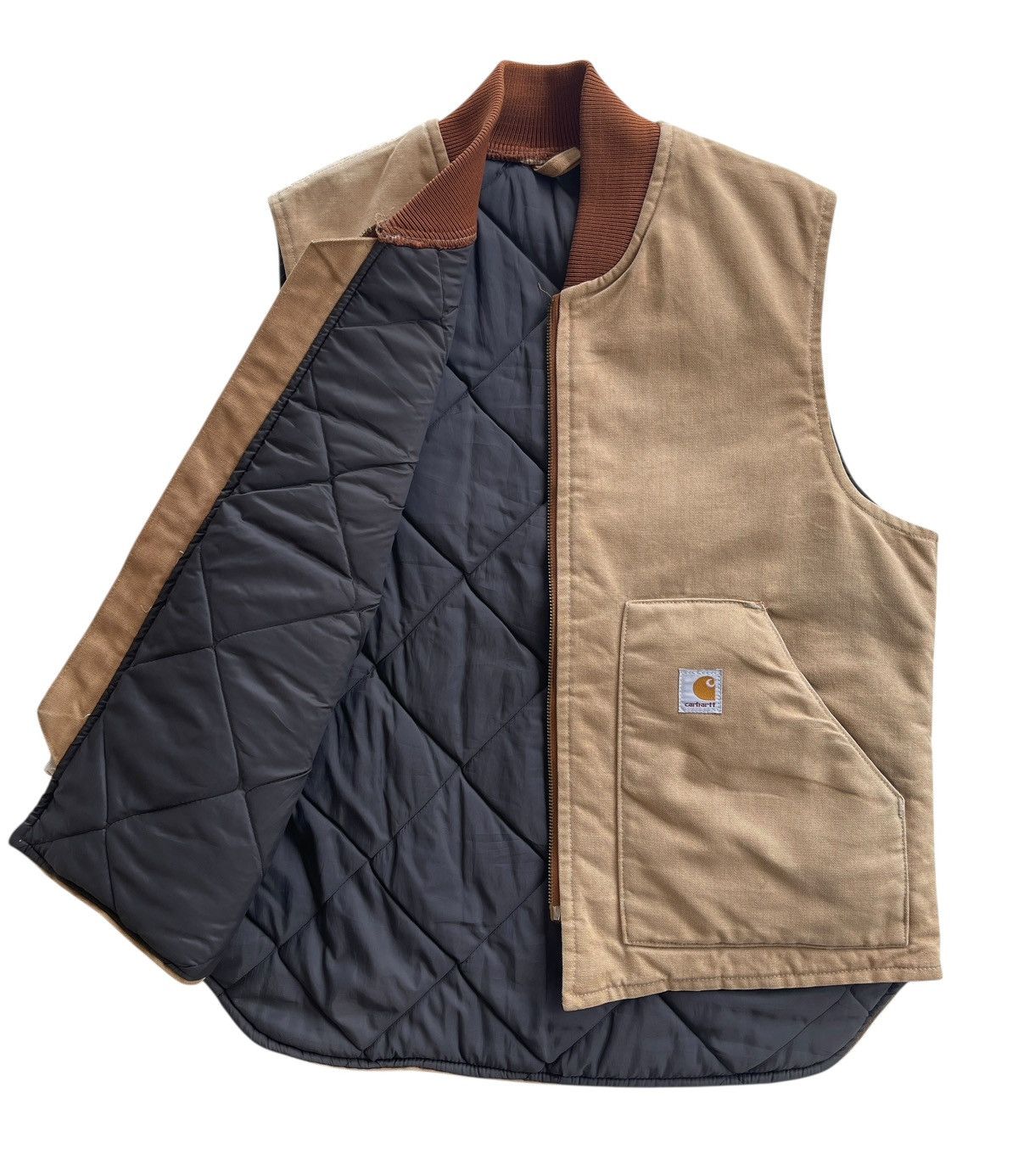 Carhartt Vintage Carhartt Duck Canvas Quilted Vest Faded Size US L / EU 52-54 / 3 - 2 Thumbnail