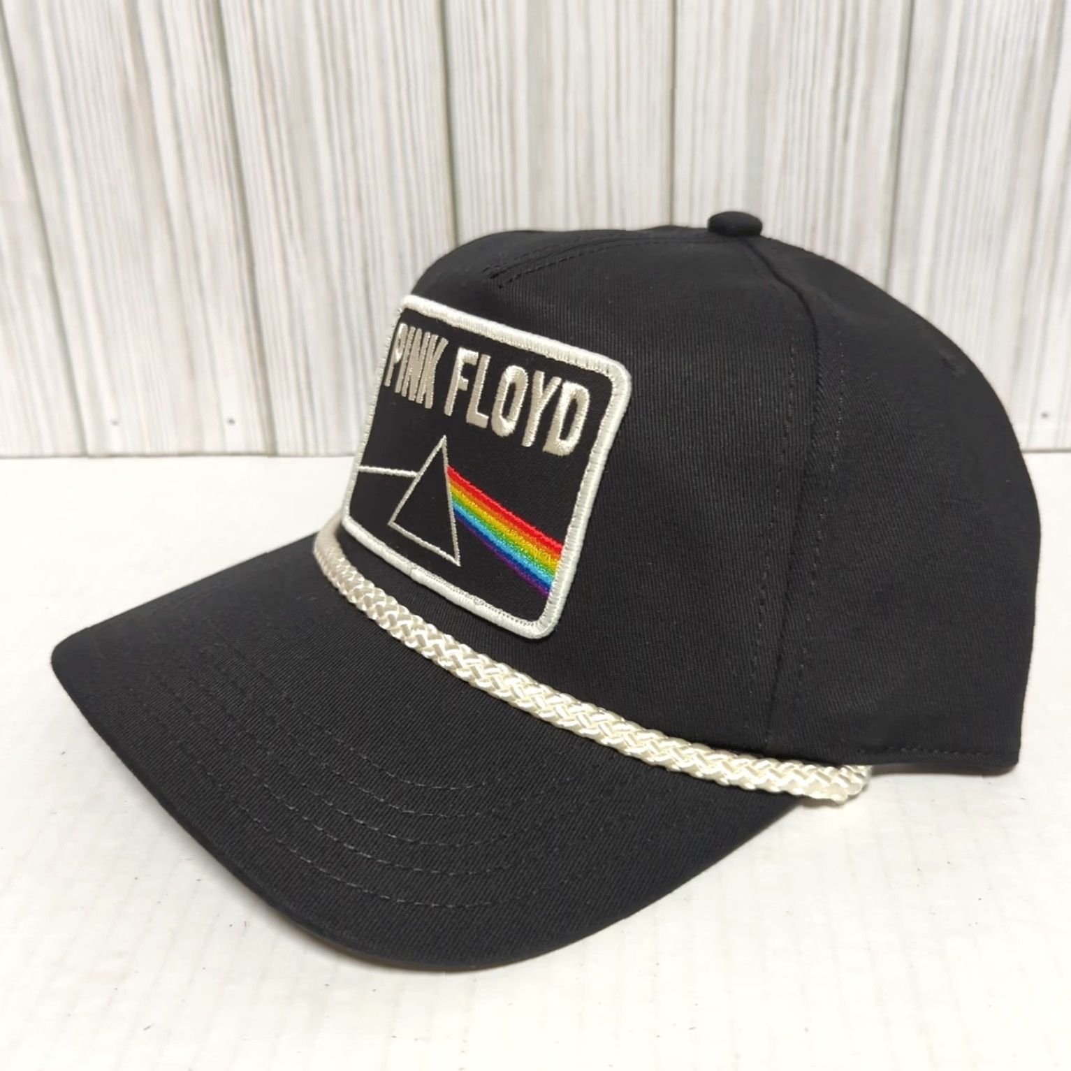 American Needle American Needle Pink Floyd Hat Cap Snapback Band Concert Tour Black Rope Trucker Men One Size Black Adjustable Breathable Cap Size ONE SIZE - 3 Thumbnail