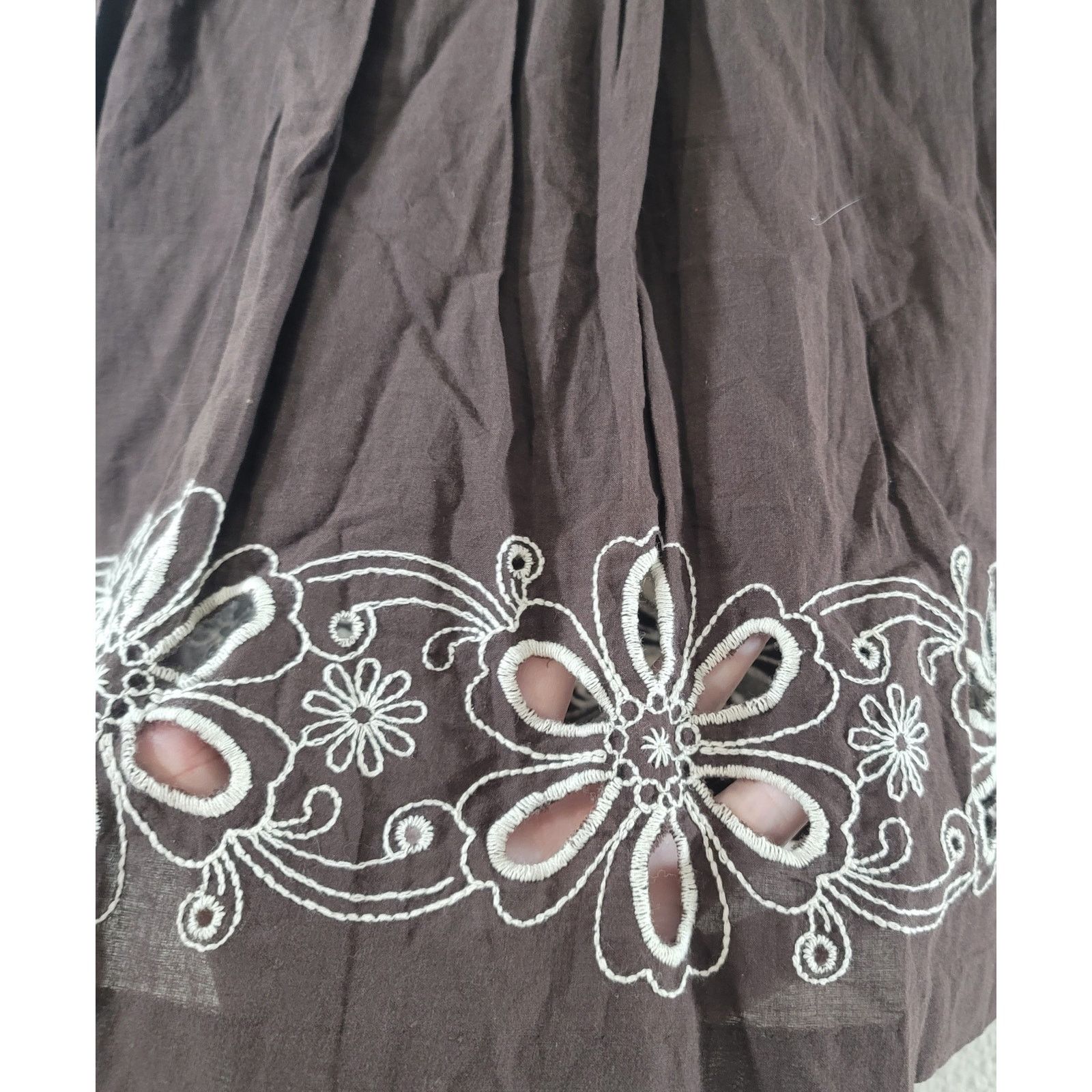 Other Charlotte Russe Brown Pleated Pull On Mini Skirt Small Size 28" / US 6 / IT 42 - 2 Thumbnail