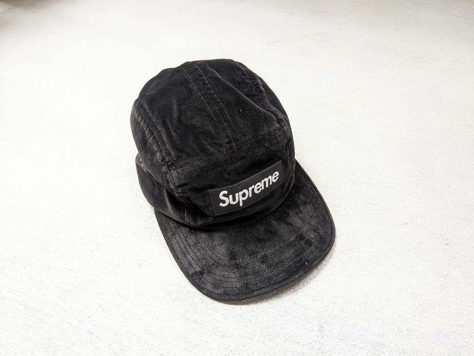 Supreme store velvet hat