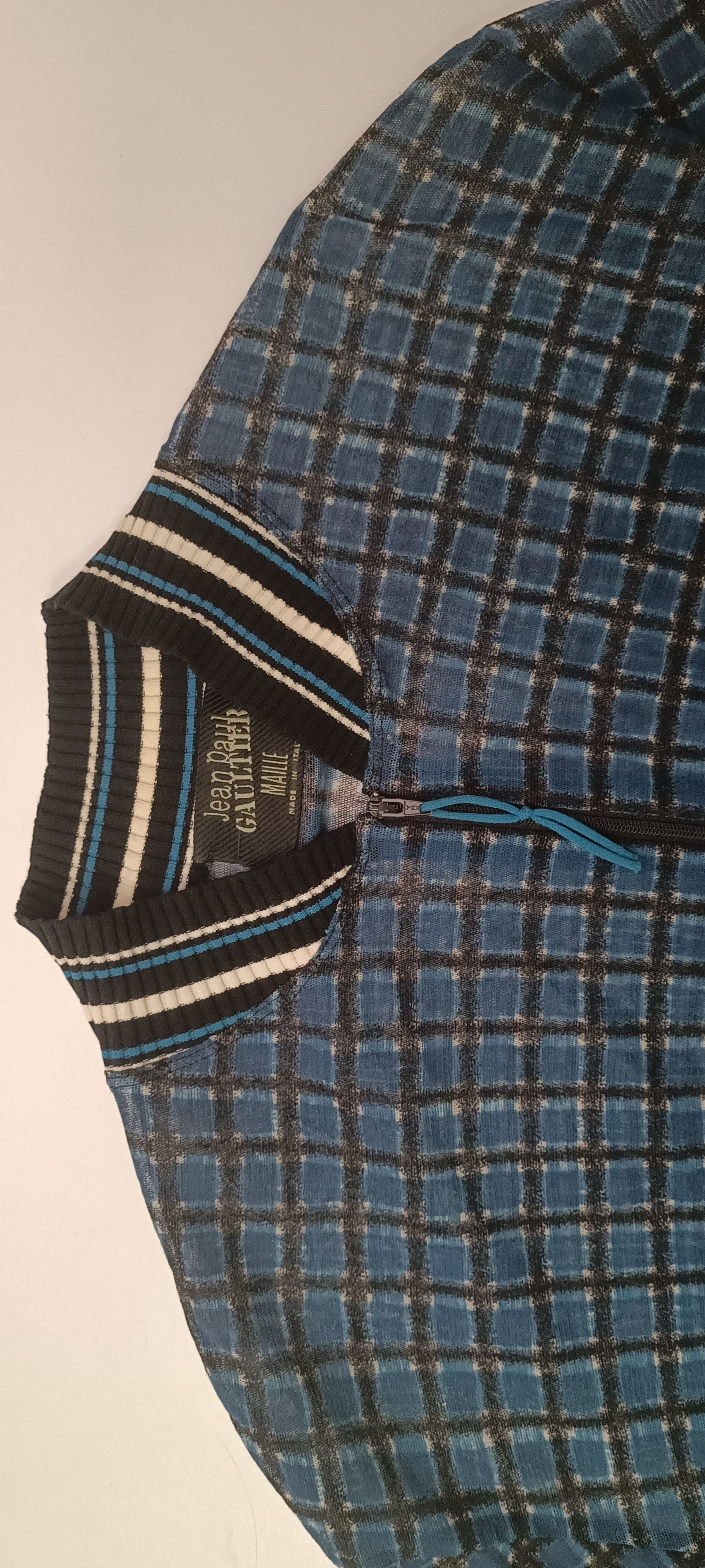 Jean Paul Gaultier SS1999 - Light jacket in nylon mesh with a checkered print Size US S / EU 44-46 / 1 - 10 Thumbnail