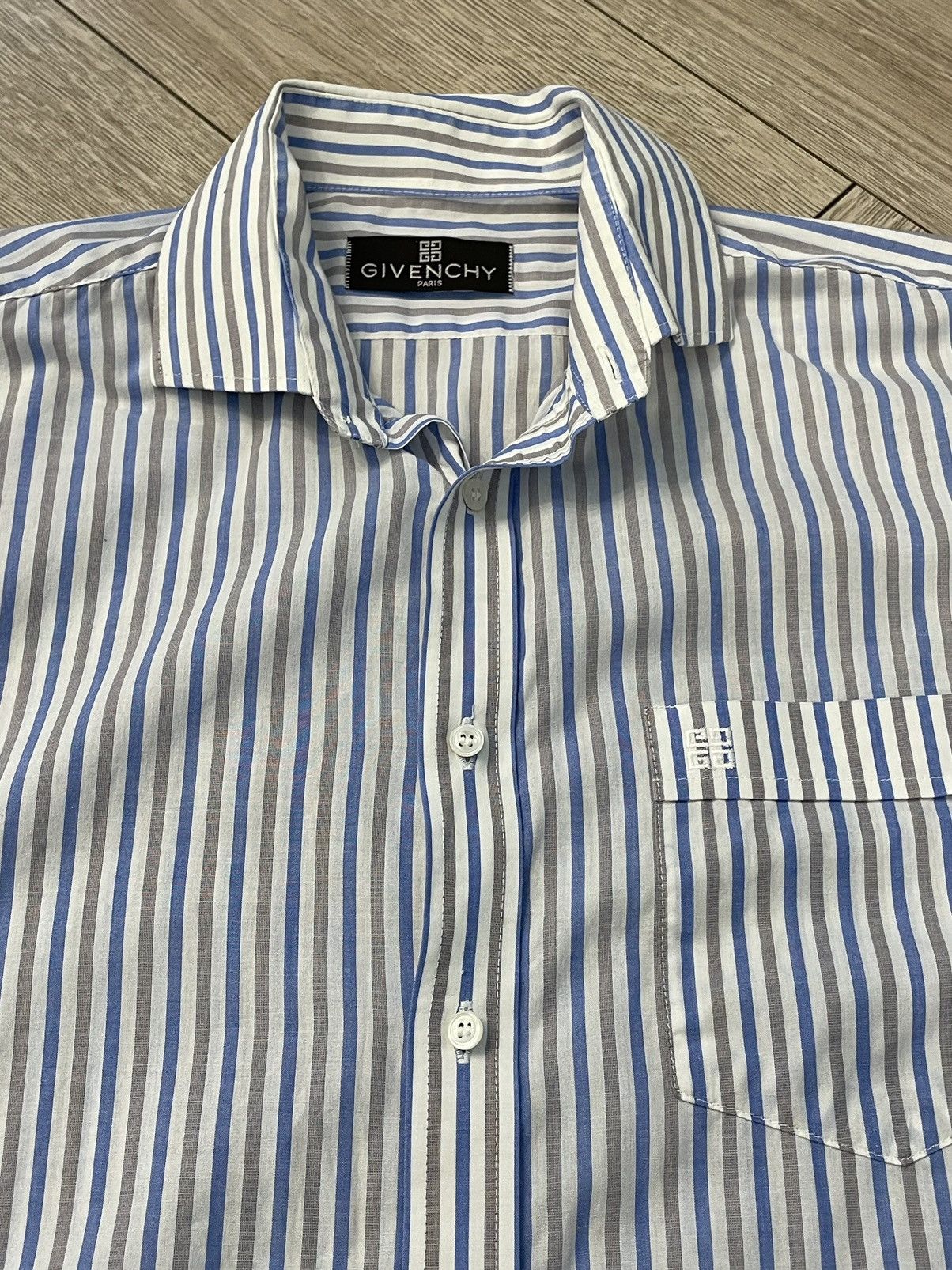 Givenchy Givenchy Paris Long Sleeve Button Down Dress Shirt Striped Size US M / EU 48-50 / 2 - 6 Thumbnail