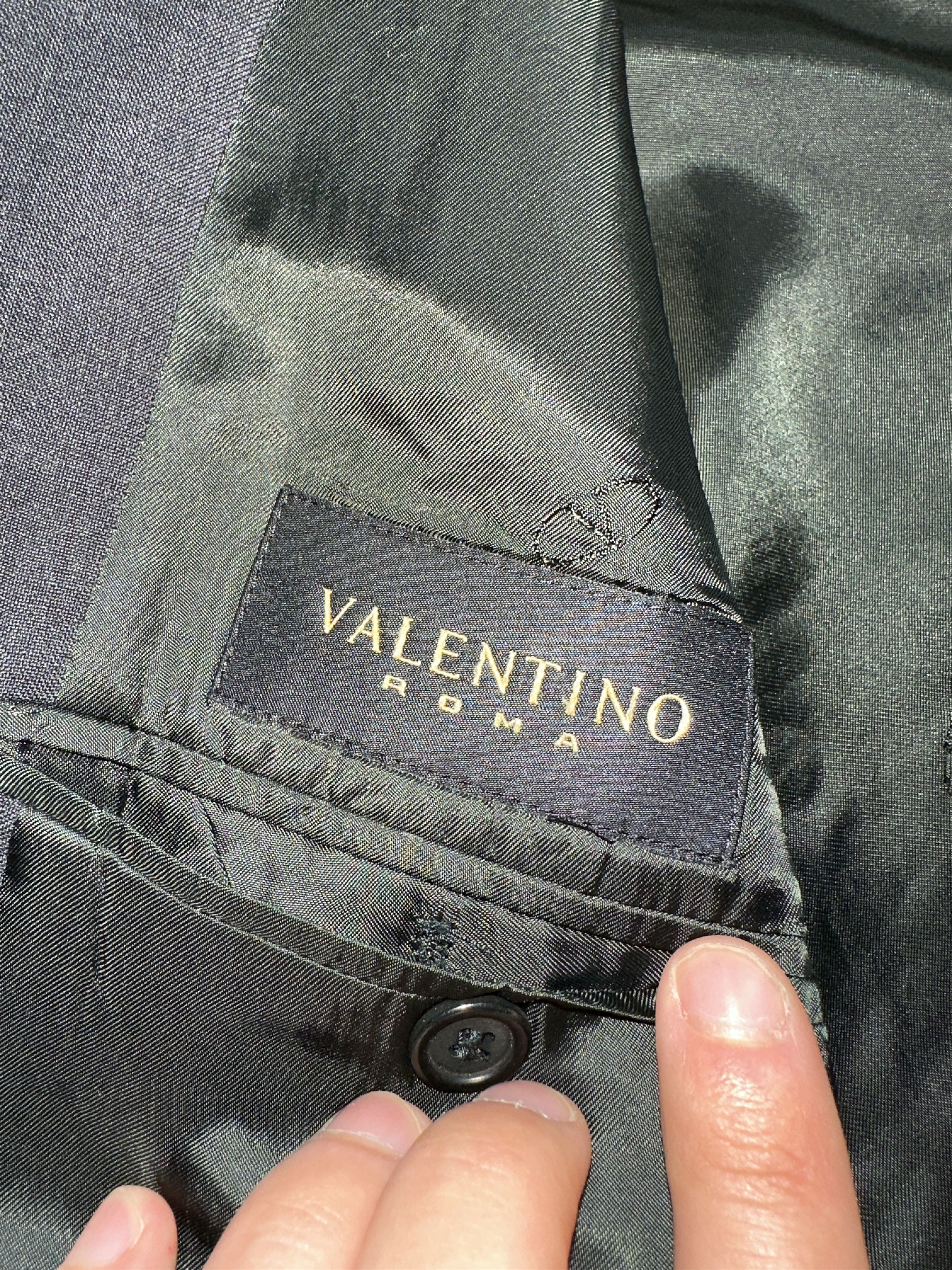Valentino Valentino Roma Virgin Wool Three Button Tailored Blazer 48R Size 48R - 3 Thumbnail