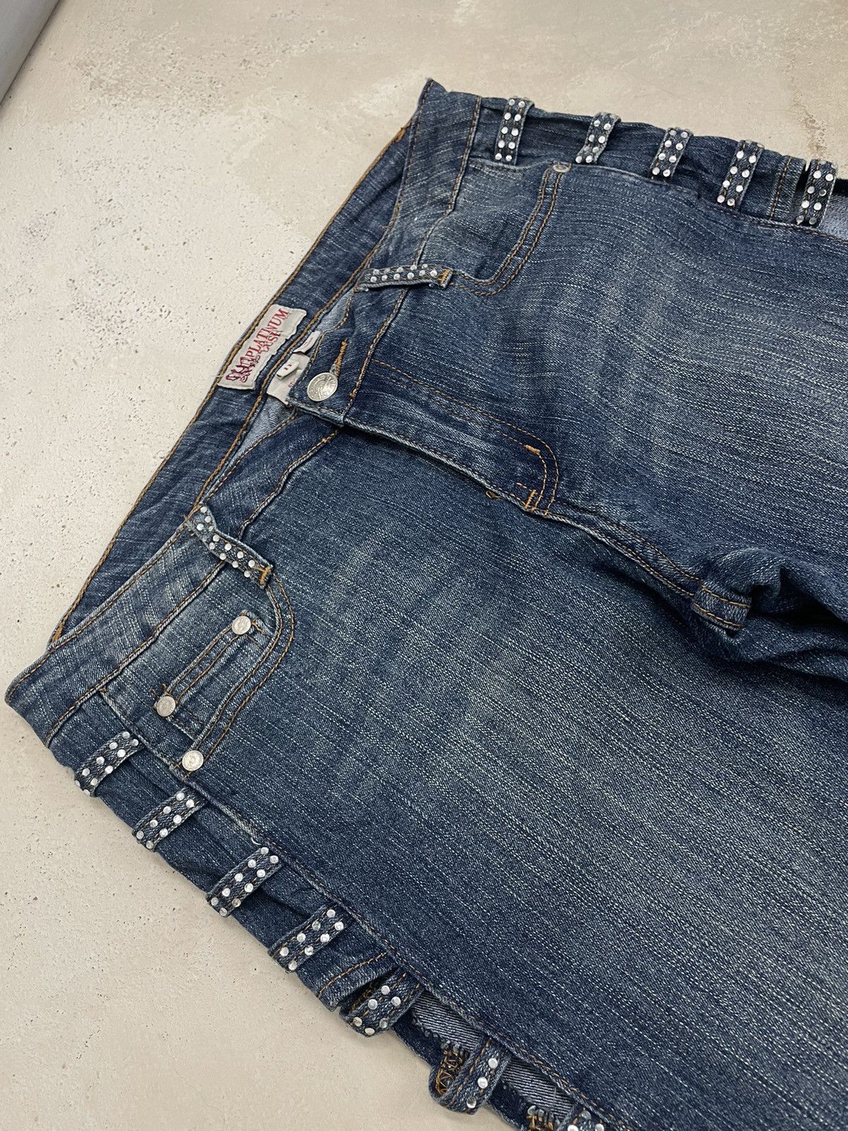 Designer × Hysteric Glamour × Japanese Brand Platinum Plush Japanese Designer Style Flare Denim Size 31" - 7 Thumbnail