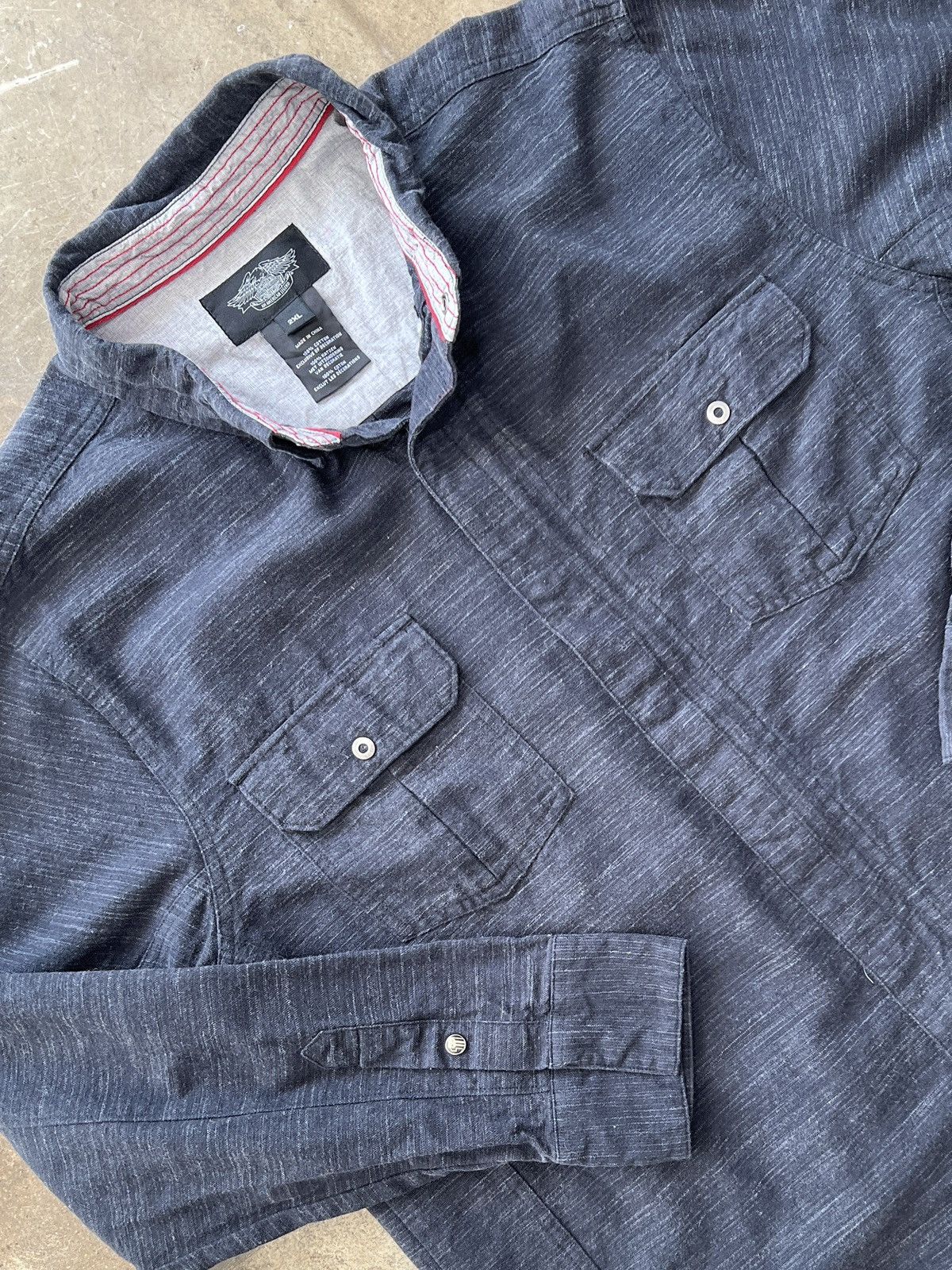 Harley Davidson × Vintage Vintage Harley Davidson Double Pocket Button Up 2XL Size US XXL / EU 58 / 5 - 1 Thumbnail