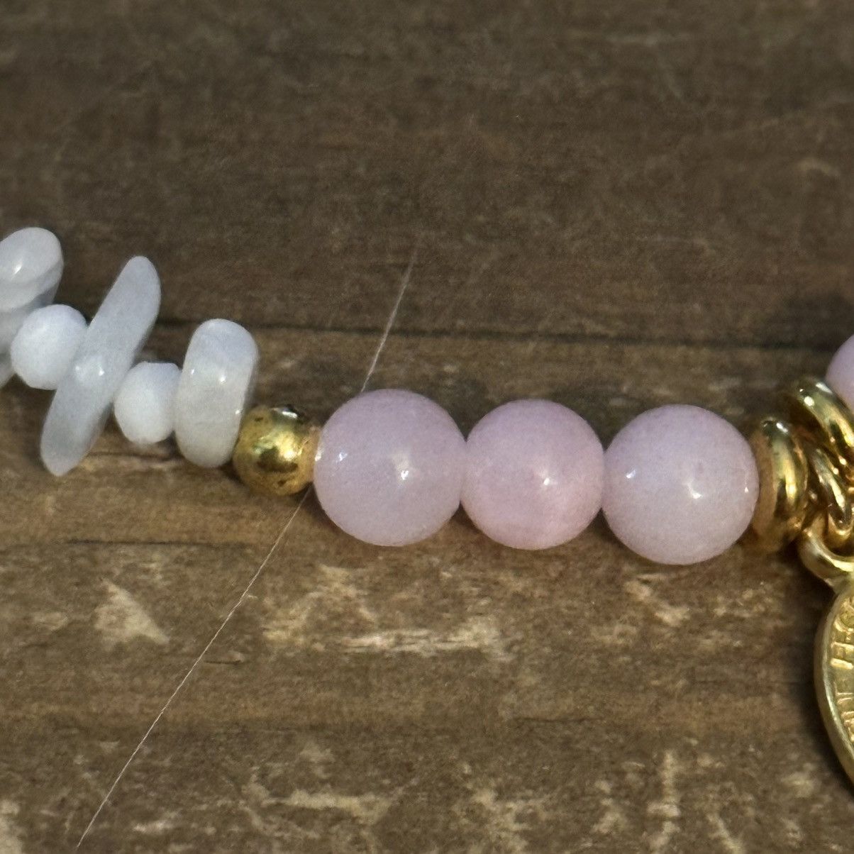 Other Lotus by Lina rose quartz bead stretch bracelet Size ONE SIZE - 4 Thumbnail
