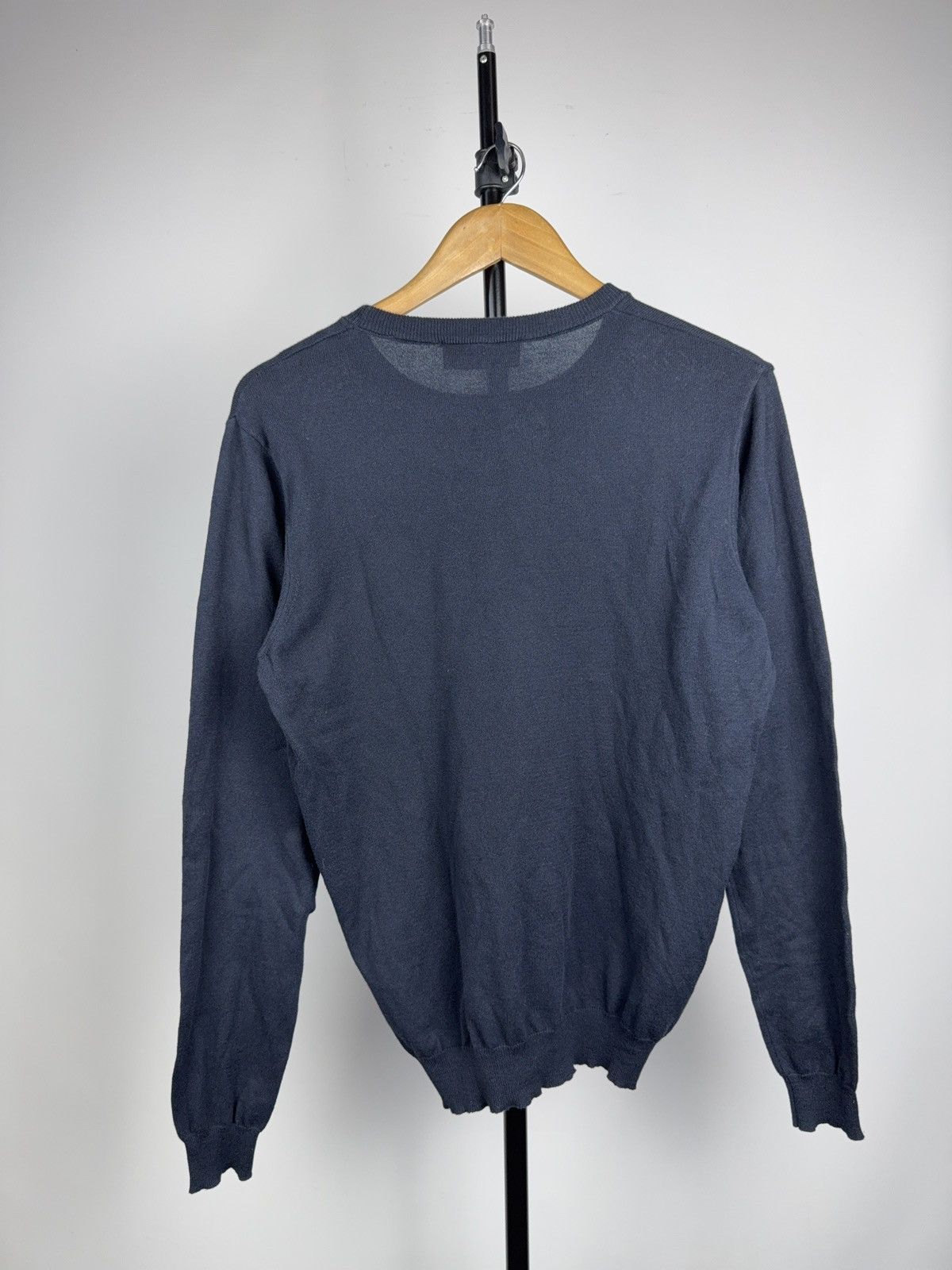 Diesel Luxury 00s Diesel Knit Sweater Navy Minimal Logo Crewneck Size US M / EU 48-50 / 2 - 12 Thumbnail