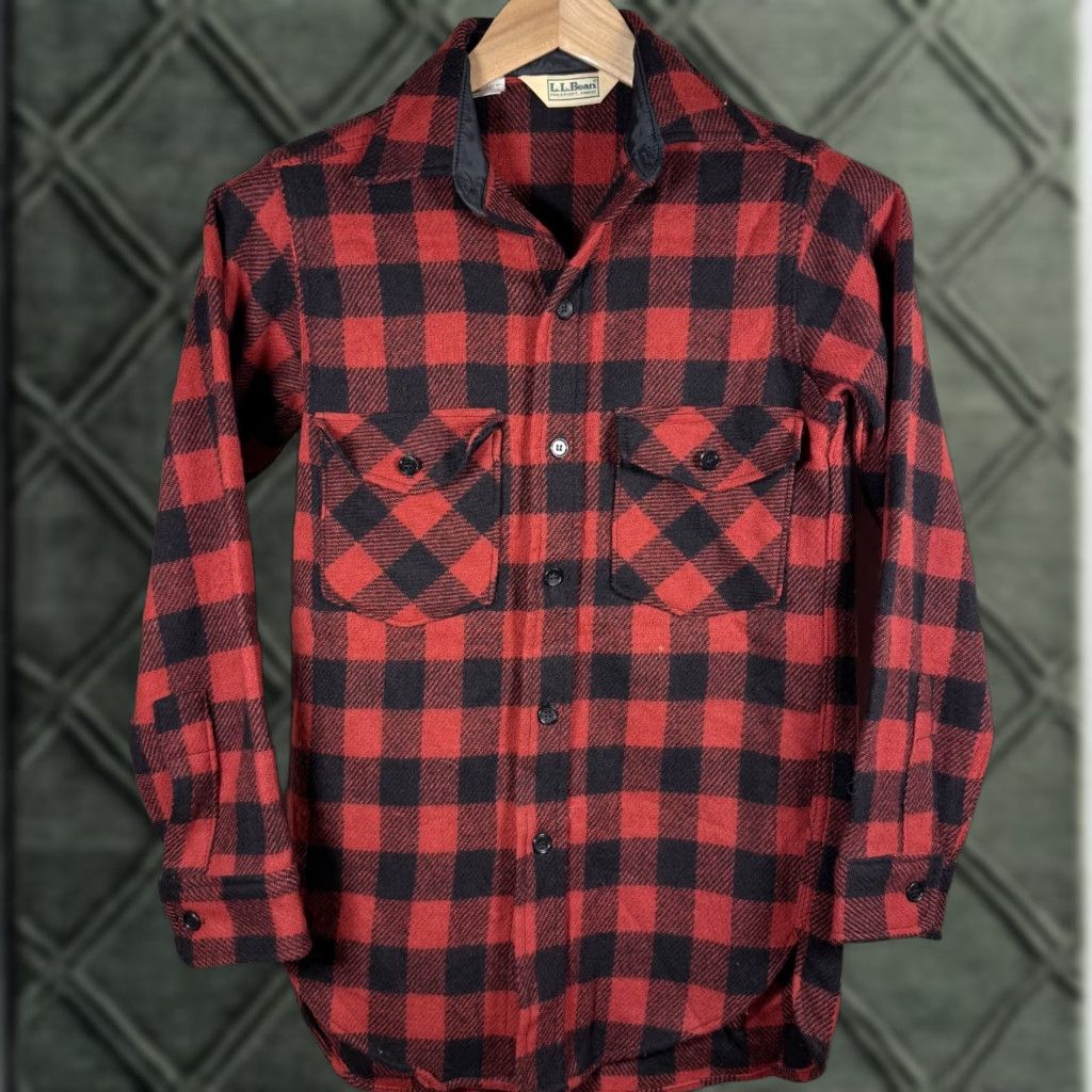 Vintage VINTAGE L.L.Bean Shirt Men Red Black Buffalo Plaid Wool Long Sleeve Size Small Size US S / EU 44-46 / 1 - 1 Thumbnail