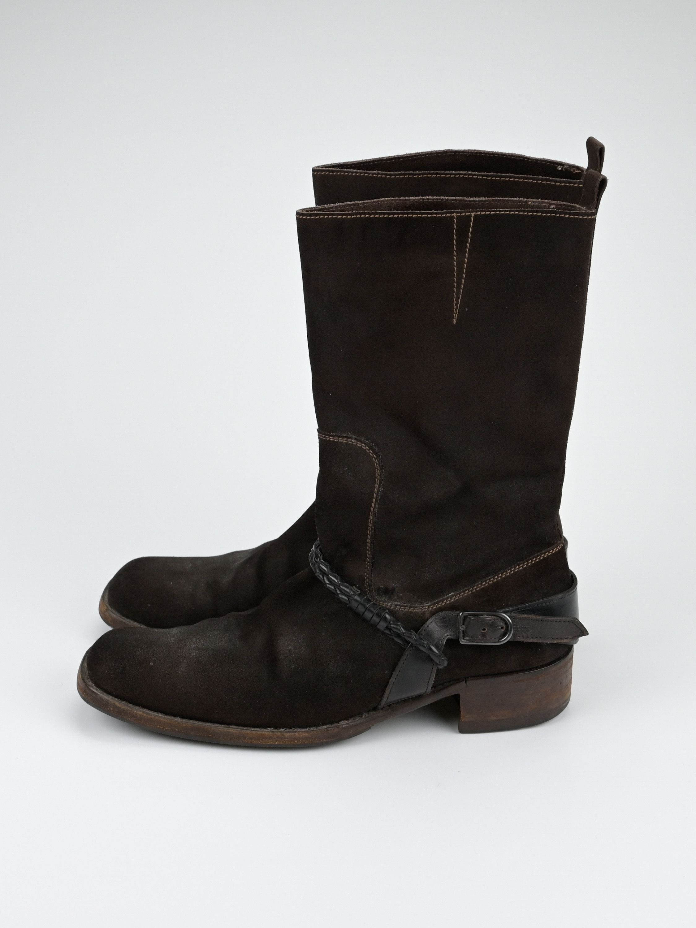 Bottega Veneta Suede Intrecciato Braided Weave Cord Boots Size US 10 / EU 43 - 4 Thumbnail