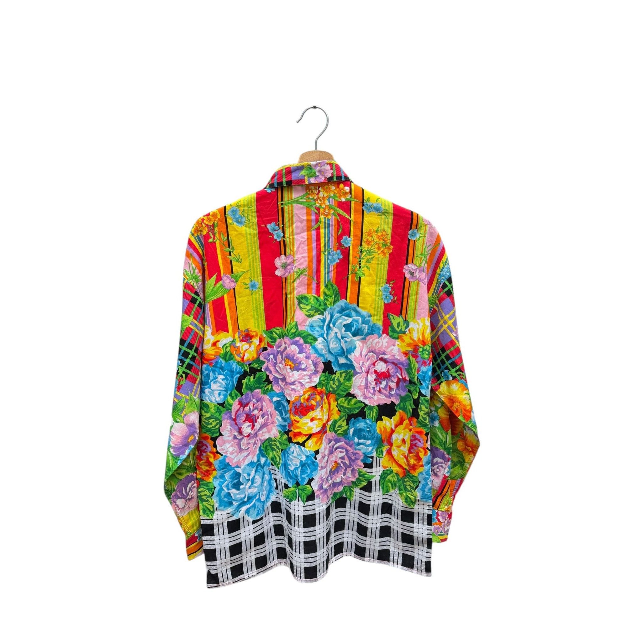 Versace Gianni Versace 1993 Iconic Floral & Graphic Motif Shirt Size M / US 6-8 / IT 42-44 - 3 Thumbnail