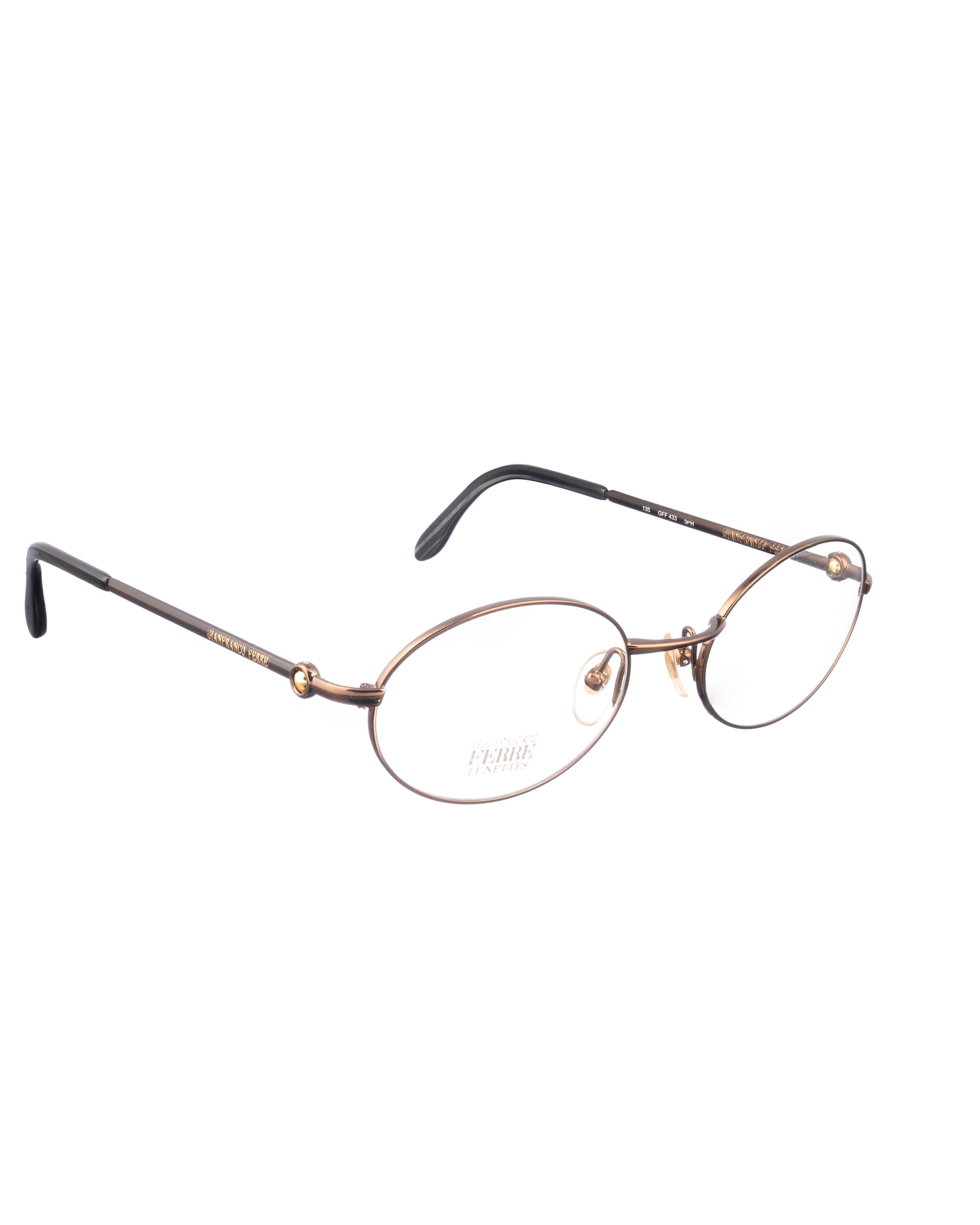 Gianfranco Ferre Gianfranco Ferre 00s Oval Chocolate Brown Glasses Size ONE SIZE - 2 Thumbnail