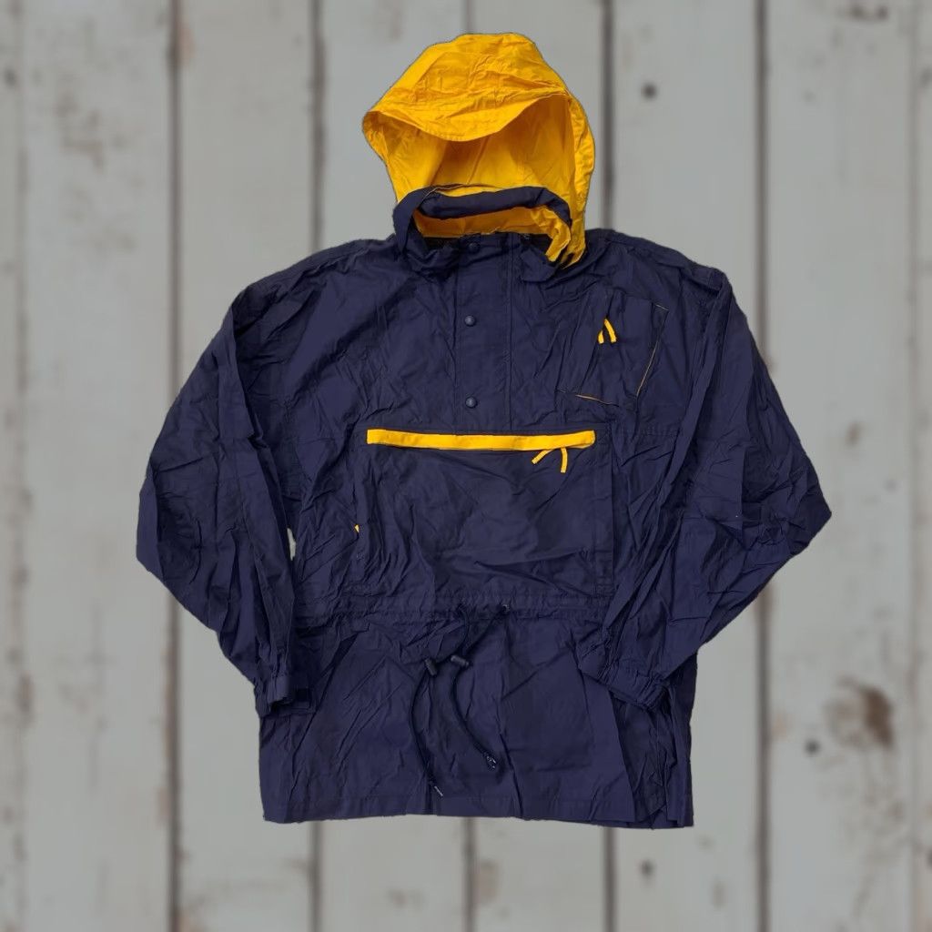 Gap VINTAGE Gap Jacket Mens L Blue Nylon Hooded Anorak Windbreaker 90s Jacket Size US L / EU 52-54 / 3 - 1 Thumbnail