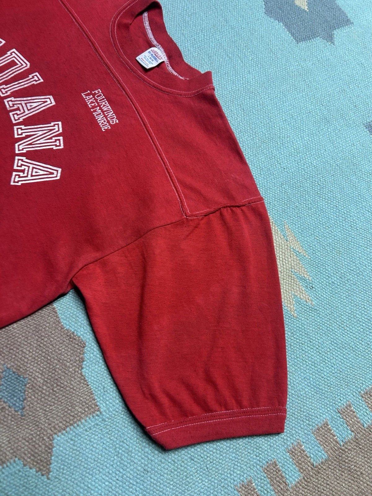Vintage Vtg 80s t shirt Indiana university jersey Russell adul large Size US L / EU 52-54 / 3 - 4 Thumbnail