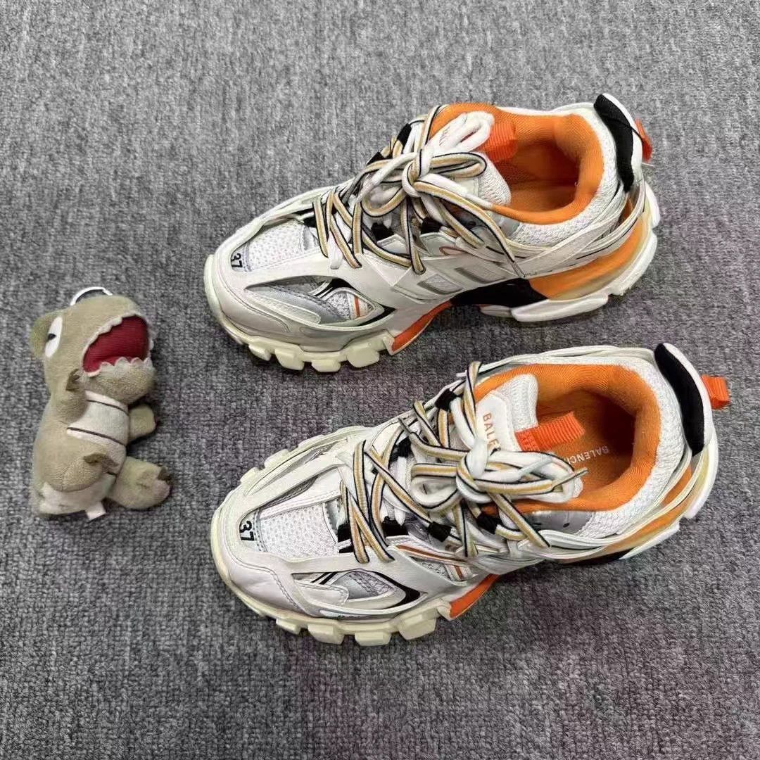 Balenciaga Balenciaga Track White Orange 37 Near New Size US 6 / IT 36 - 1 Thumbnail
