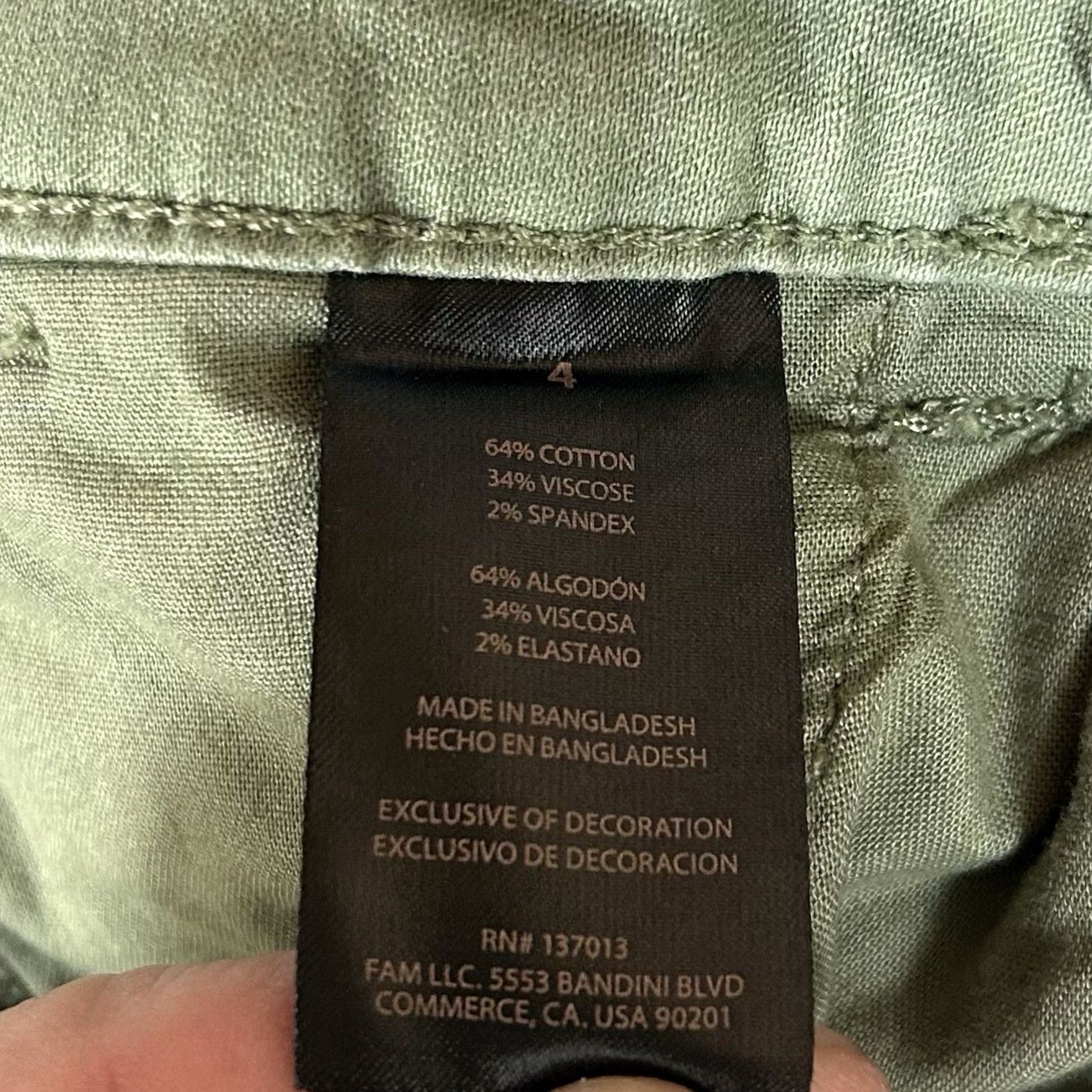 Banana Republic Banana Republic City Chino Pants Womens 4 Green Cropped Workwear Stretch Casual Size 27" / US 4 / IT 40 - 6 Thumbnail
