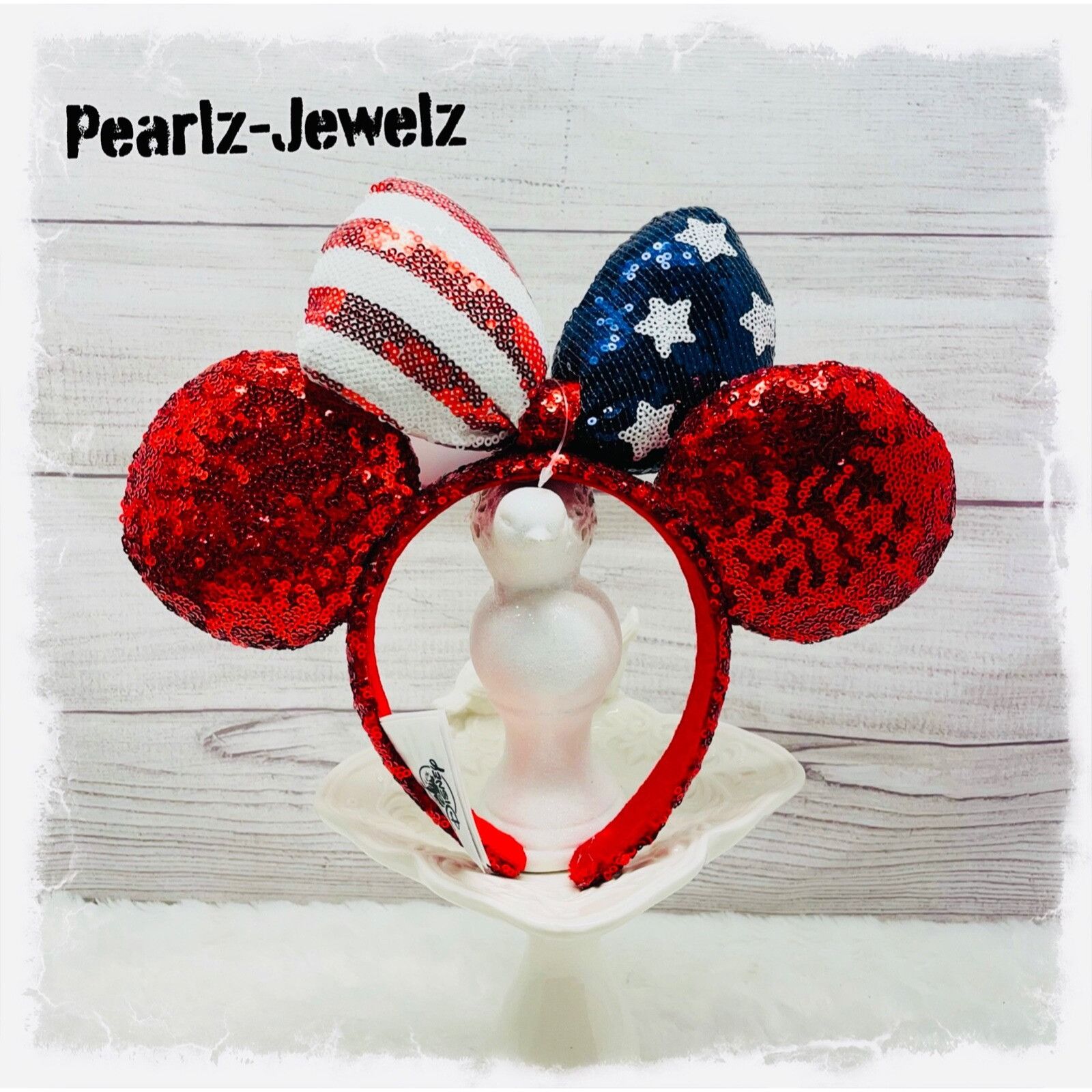 Disney Disney Minnie Mouse Sequin American Flag Fourth of July Ears Size ONE SIZE - 1 Thumbnail