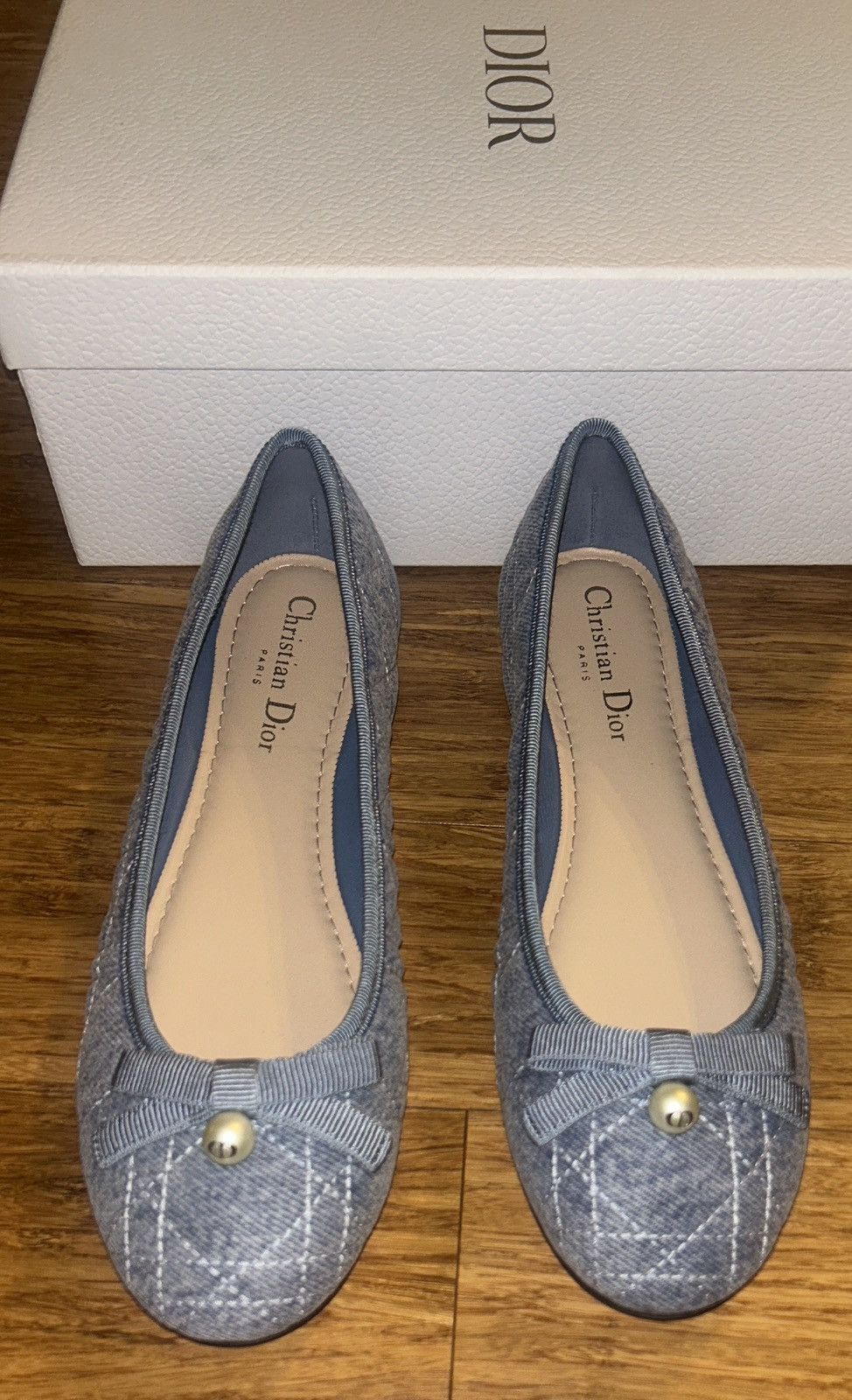 Dior DIOR BALLET FLAT Pastel Yellow Quilted Cannage Calfskin Size US 8 / IT 38 - 7 Thumbnail