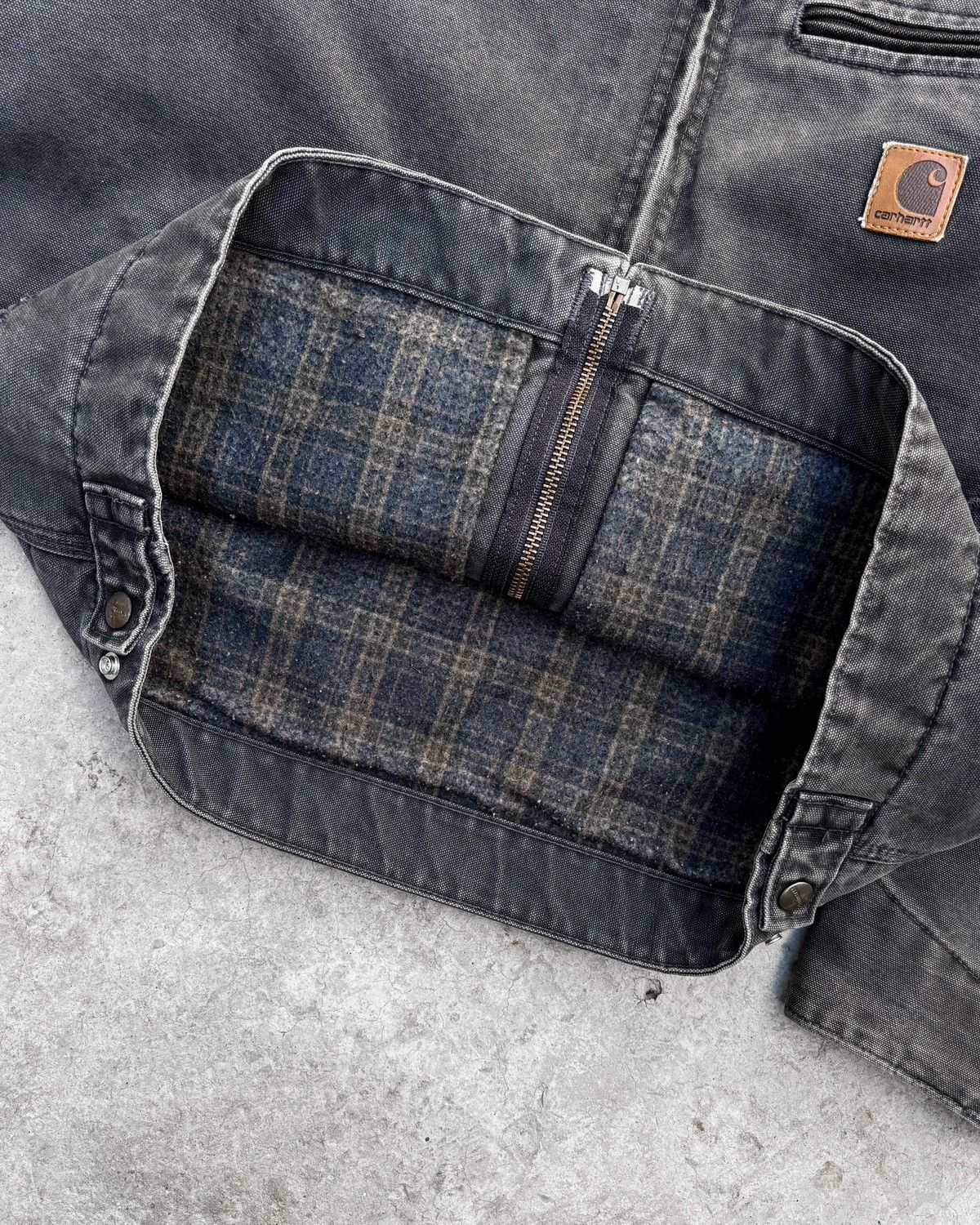 ❌ SOLD ❌VTG 04’s Petrol Gray Carhartt Detroit Jacket J97 PTL