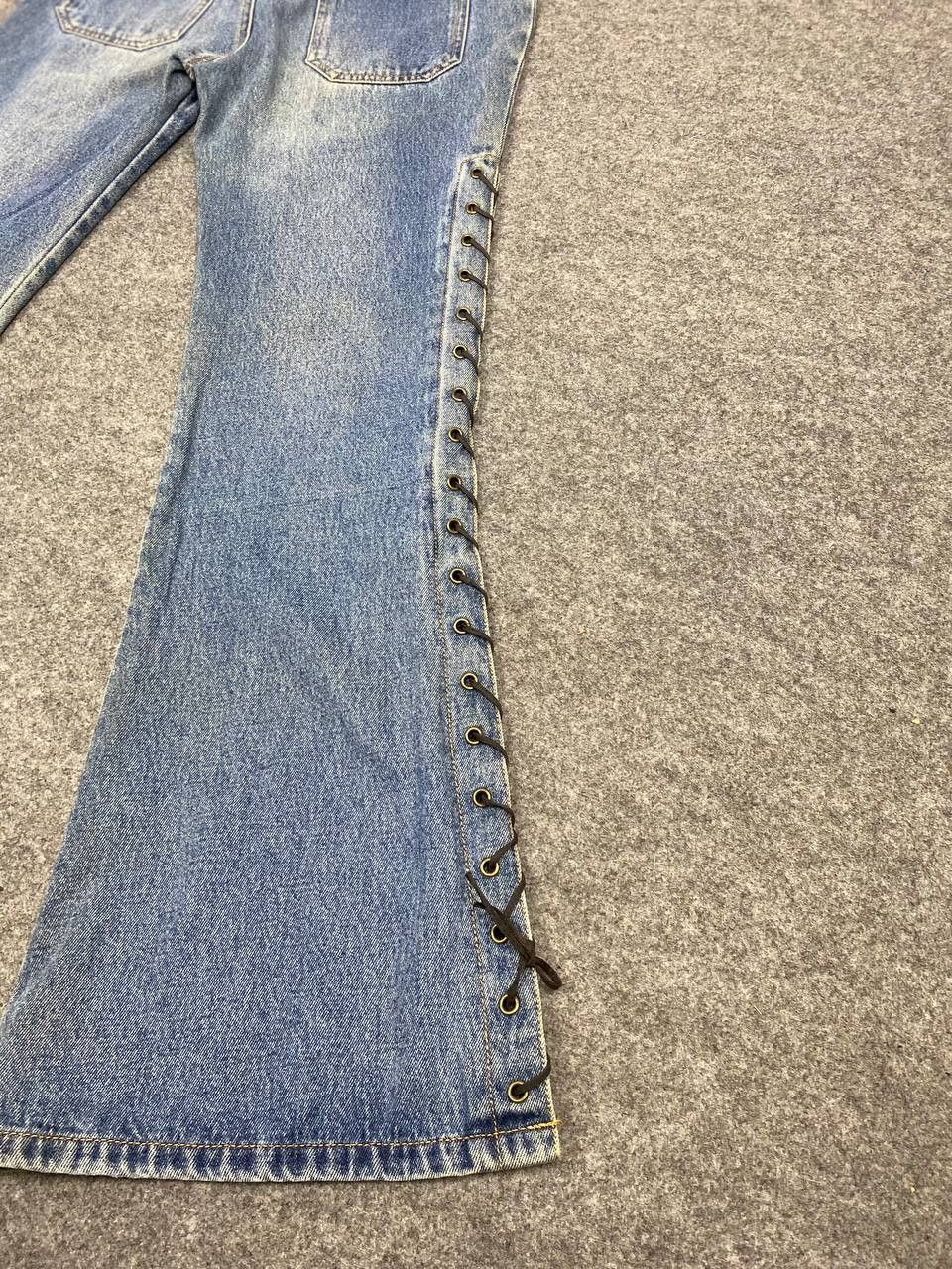 Japanese Brand vintage japanese brands bootcut flare denim bondage style Size 29" - 4 Thumbnail