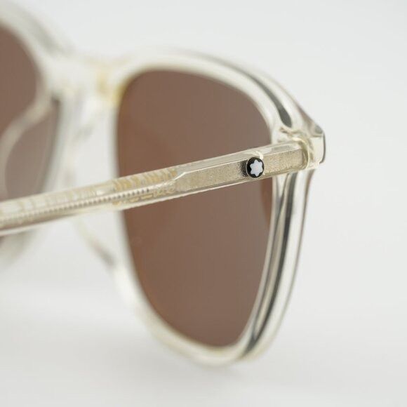 Montblanc Montblanc MB0082SA 004 Sunglasses Transparent Yellow Square Size ONE SIZE - 5 Thumbnail