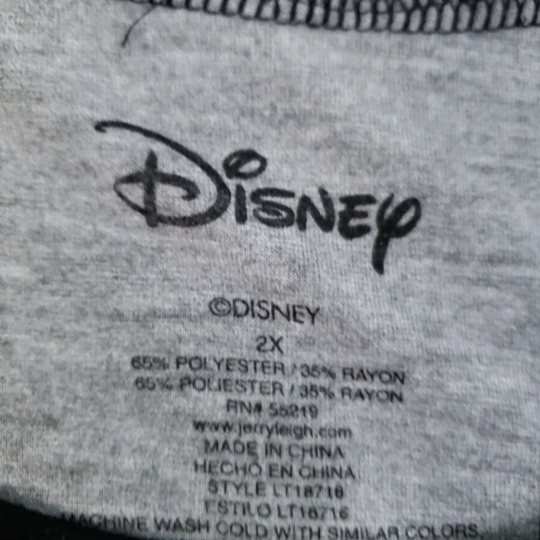 Disney Disney Mickey Minnie Mouse Shirt Womens 2X Gray Black Short Sleeve Graphic Tee Size XXL / US 16-18 / IT 52-54 - 5 Thumbnail